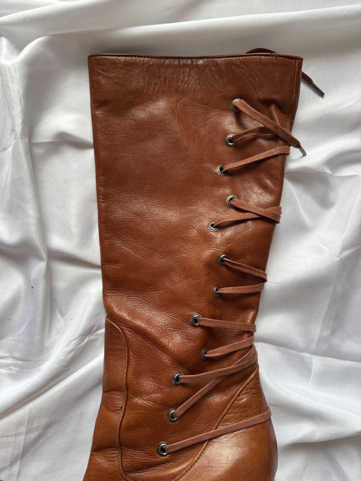 Dries Van Noten Dries Van Noten Vintage Lace Up Knee High Leather Boots Size US 7 / IT 37 - 5 Thumbnail