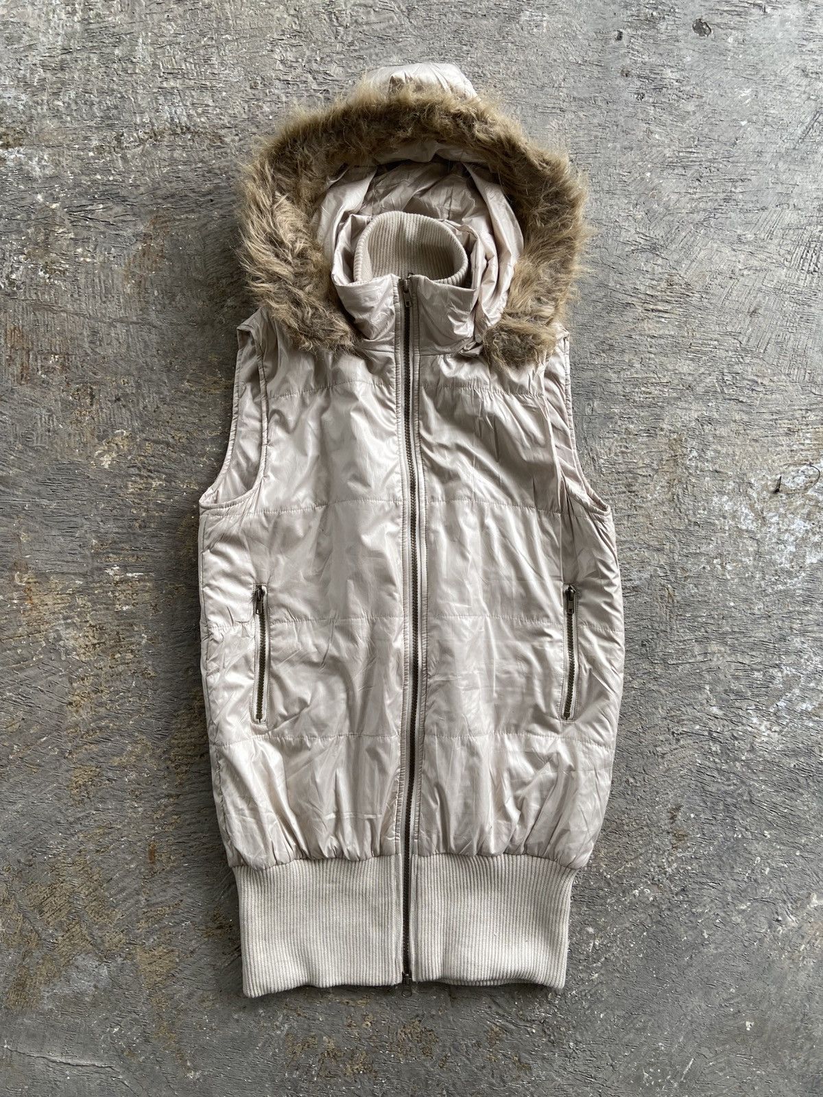 2000s X’tyle - Vkei GOA Style Double Multi Zip Fur Vest