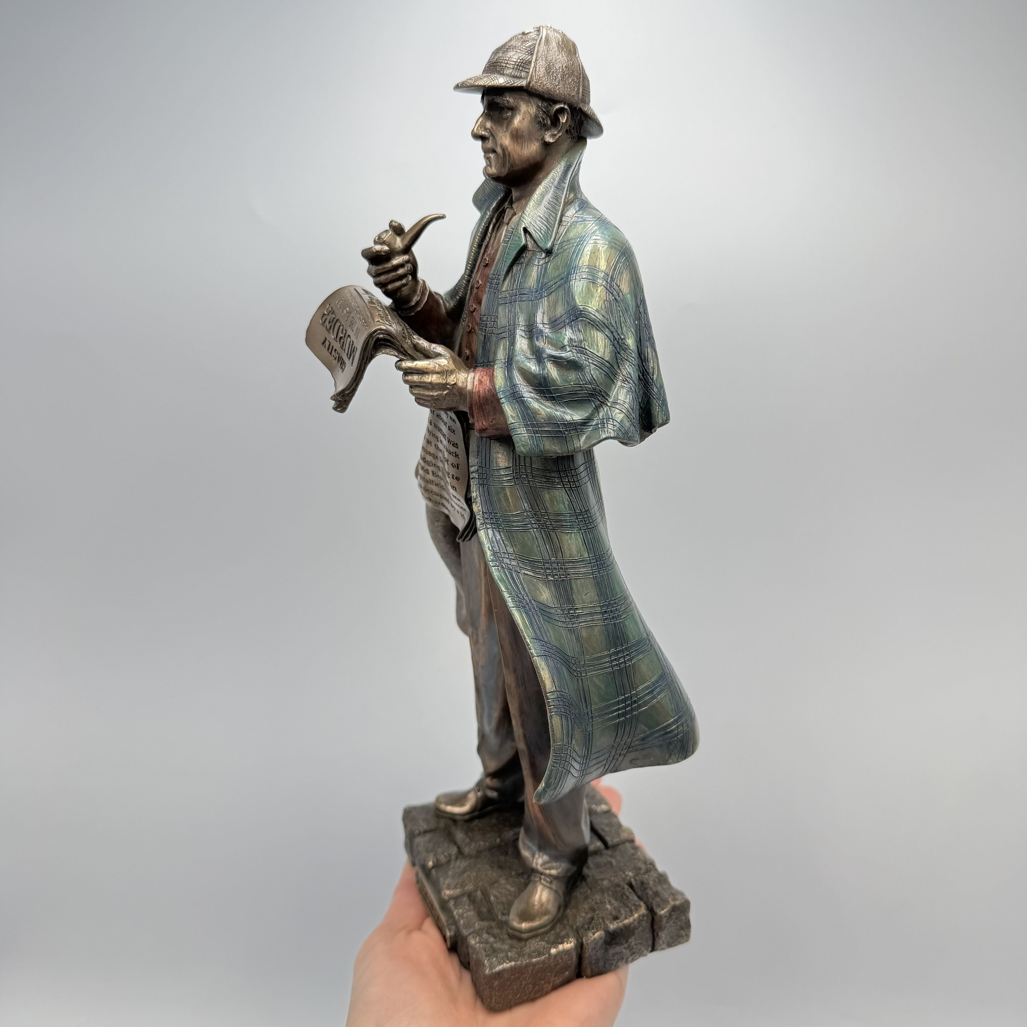 Other Sherlock Holmes Statue Bronze Finish Detective Figurine 27cm Size ONE SIZE - 7 Thumbnail