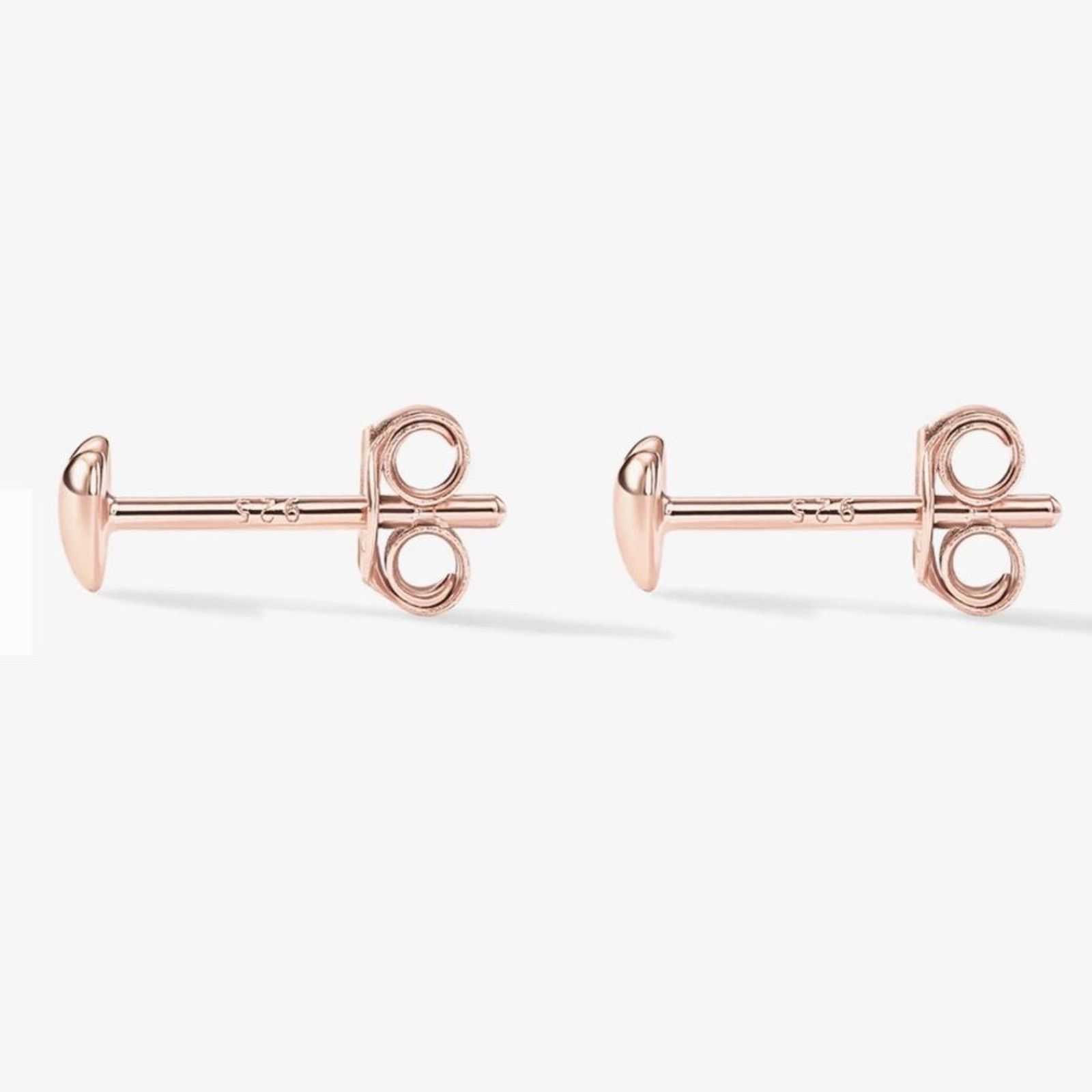 Vintage NWB PAVOI 14K Rose Gold Plated Heart Disc Stud Earrings 925 Size ONE SIZE - 6 Thumbnail