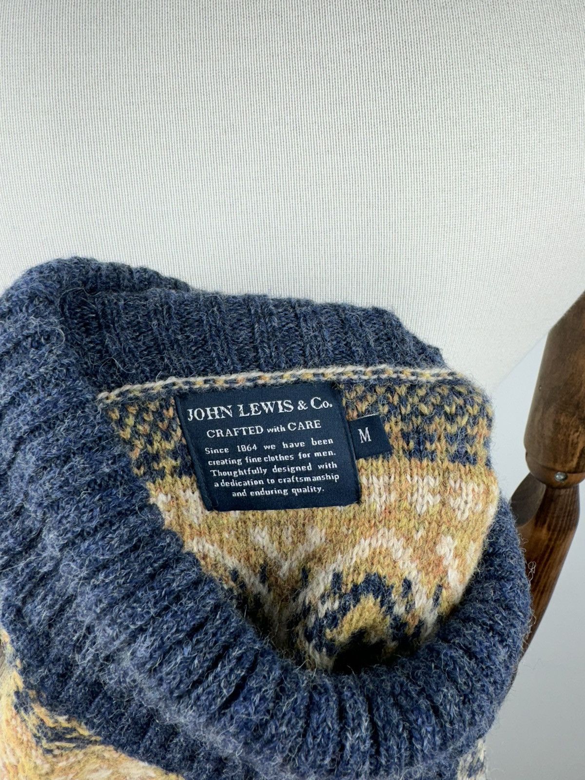 Vintage Men’s John Lewis Wool Pullover Sweater size M Size US M / EU 48-50 / 2 - 4 Thumbnail