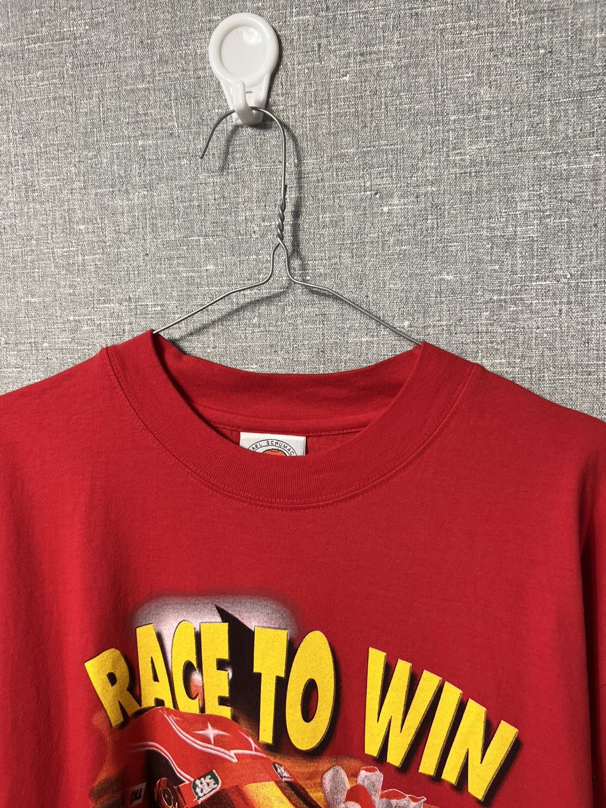 NASCAR Vintage 90s Michael Schumacher “ Race To Win” T-Shirt Size US L / EU 52-54 / 3 - 6 Thumbnail