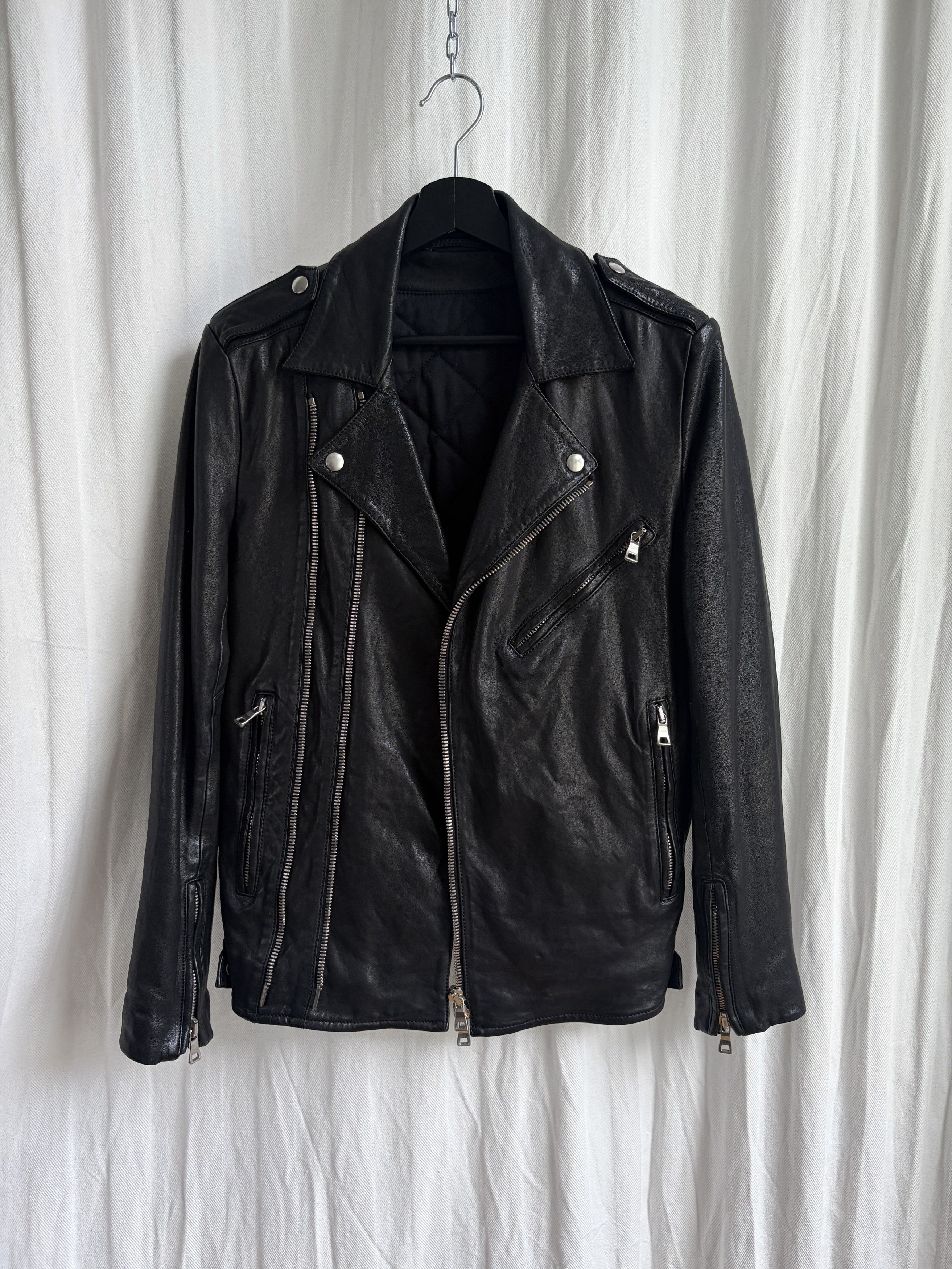 Balmain Double-Zip Perfecto Biker Leather Jacket Size US S / EU 44-46 / 1 - 4 Thumbnail