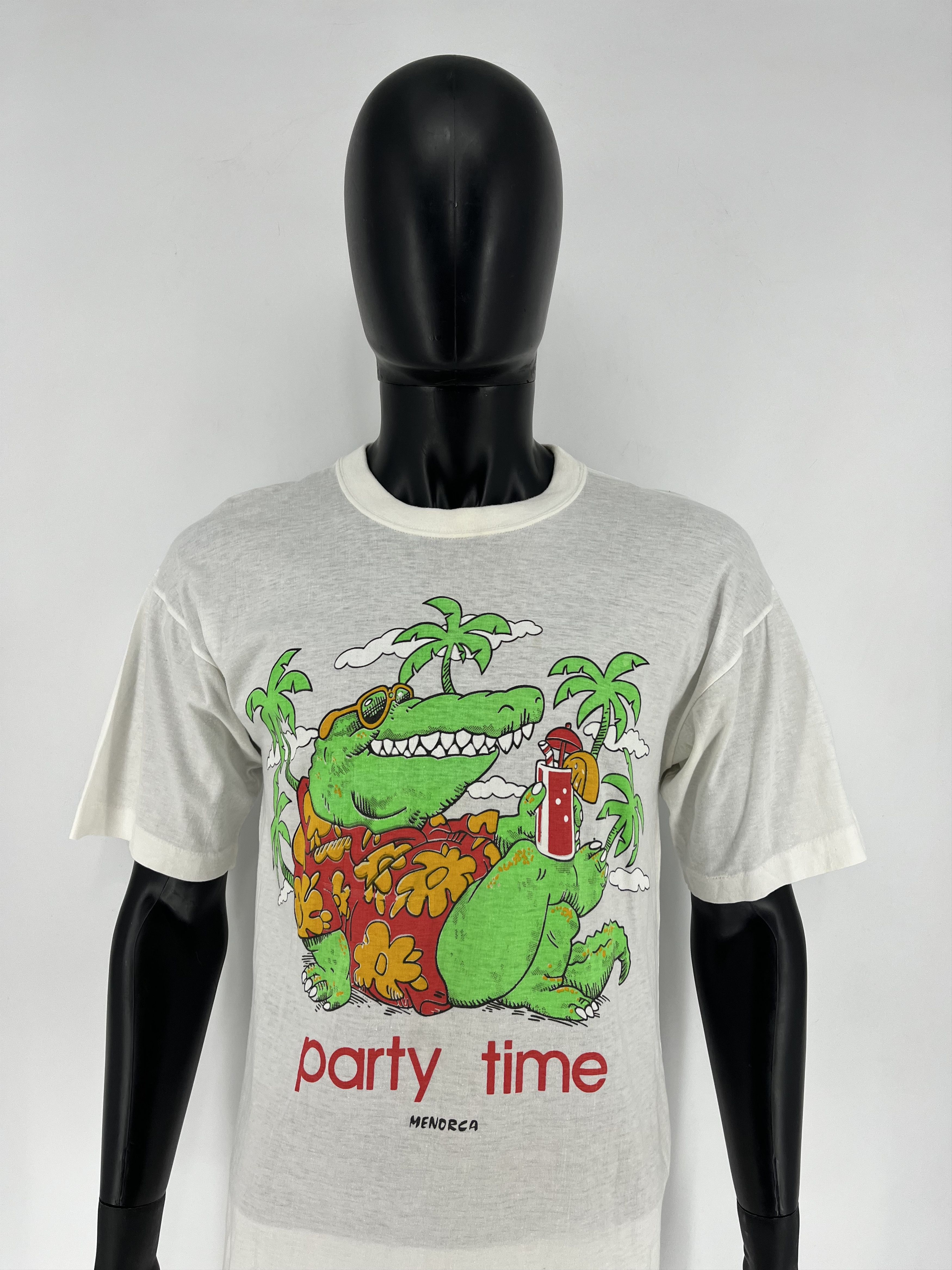 Vintage Vintage 1986 Party Time Crocodile Shirt Single Stitch Size US M / EU 48-50 / 2 - 1 Thumbnail