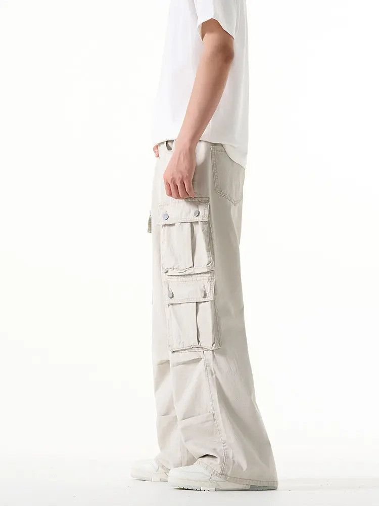 Japanese Brand × Jean White Cargo Baggy Denim Jeans Size US 34 / EU 50 - 5 Thumbnail