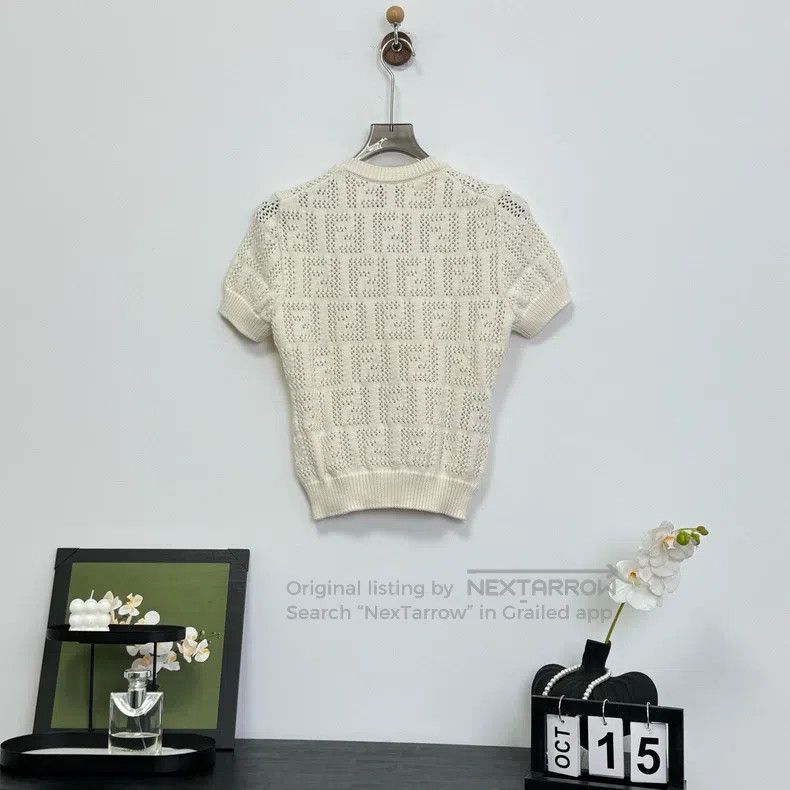 Other Fendi Monogram Full Print Knit Shirt Size S / US 4 / IT 40 - 3 Thumbnail