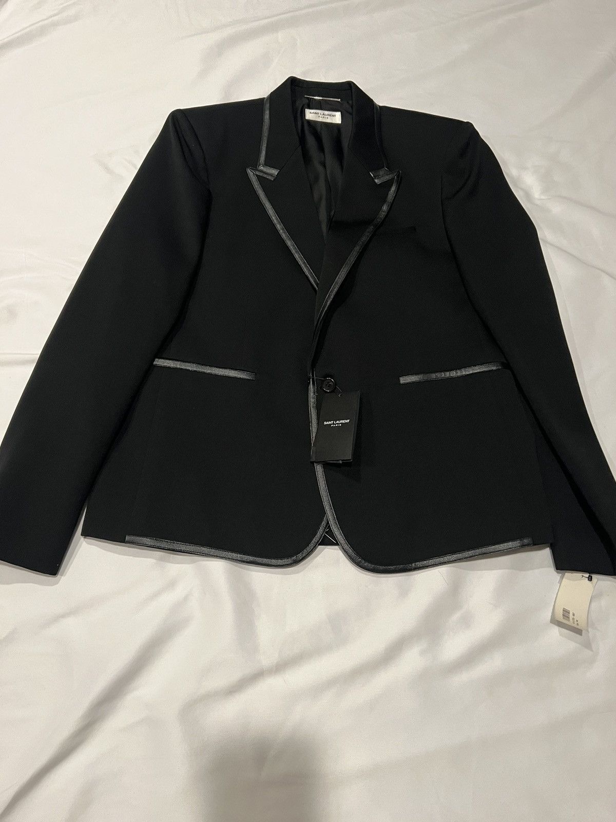 Saint Laurent Paris Saint Laurent men’s faux leather trim blazer. 54/44. $3650 Size 44R - 5 Thumbnail