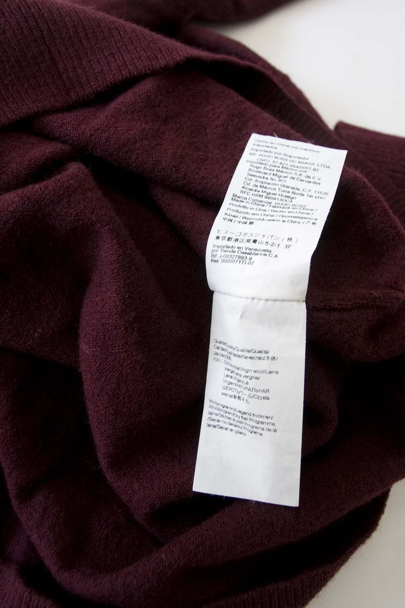 Hugo Boss Hugo Boss Sweater Turtle Neck Size M Wool Burgundy Size US M / EU 48-50 / 2 - 4 Thumbnail