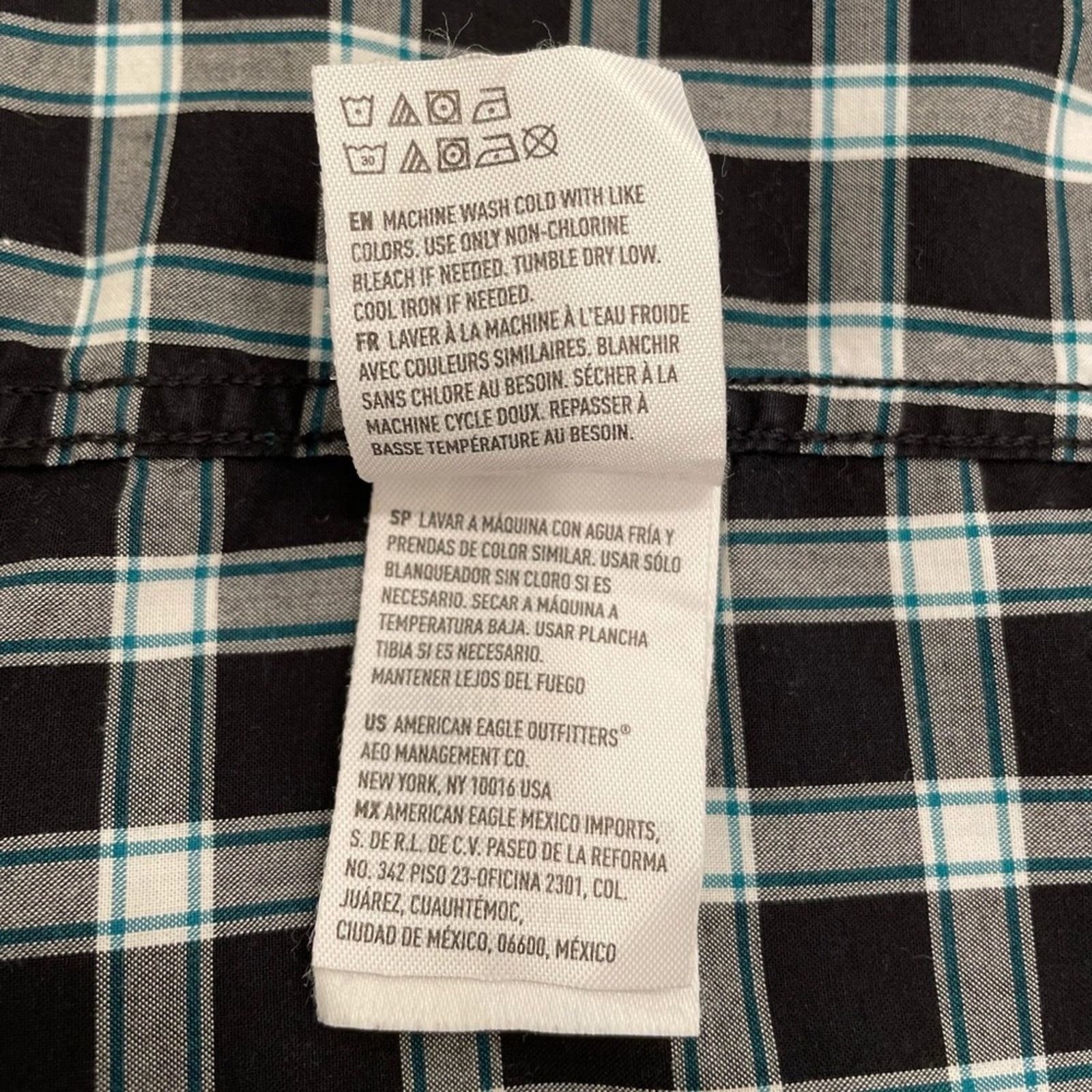American Eagle Outfitters American Eagle Outfitters Plaid Poplin Button Down Shirt XS Size US XS / EU 42 / 0 - 7 Thumbnail