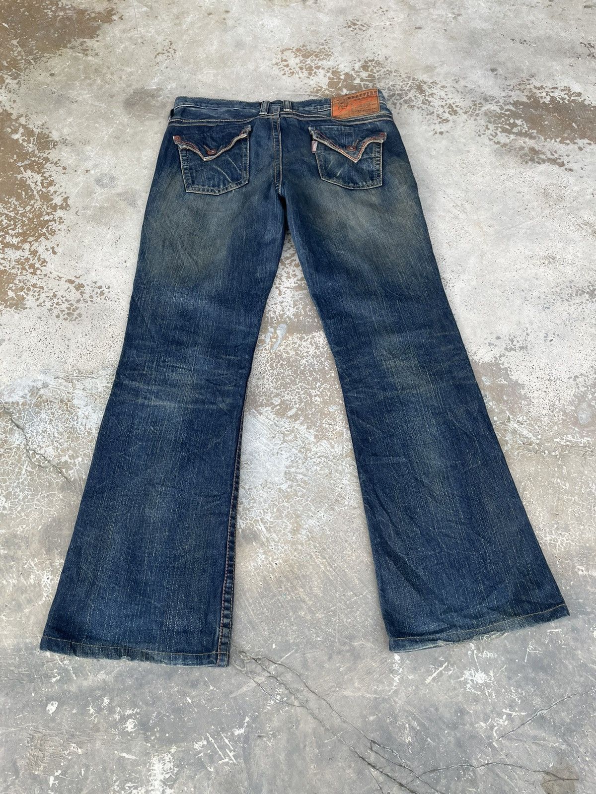 If Six Was Nine Vintage Brappers Sanforized Flare Jeans Rusty Size US 34 / EU 50 - 3 Thumbnail