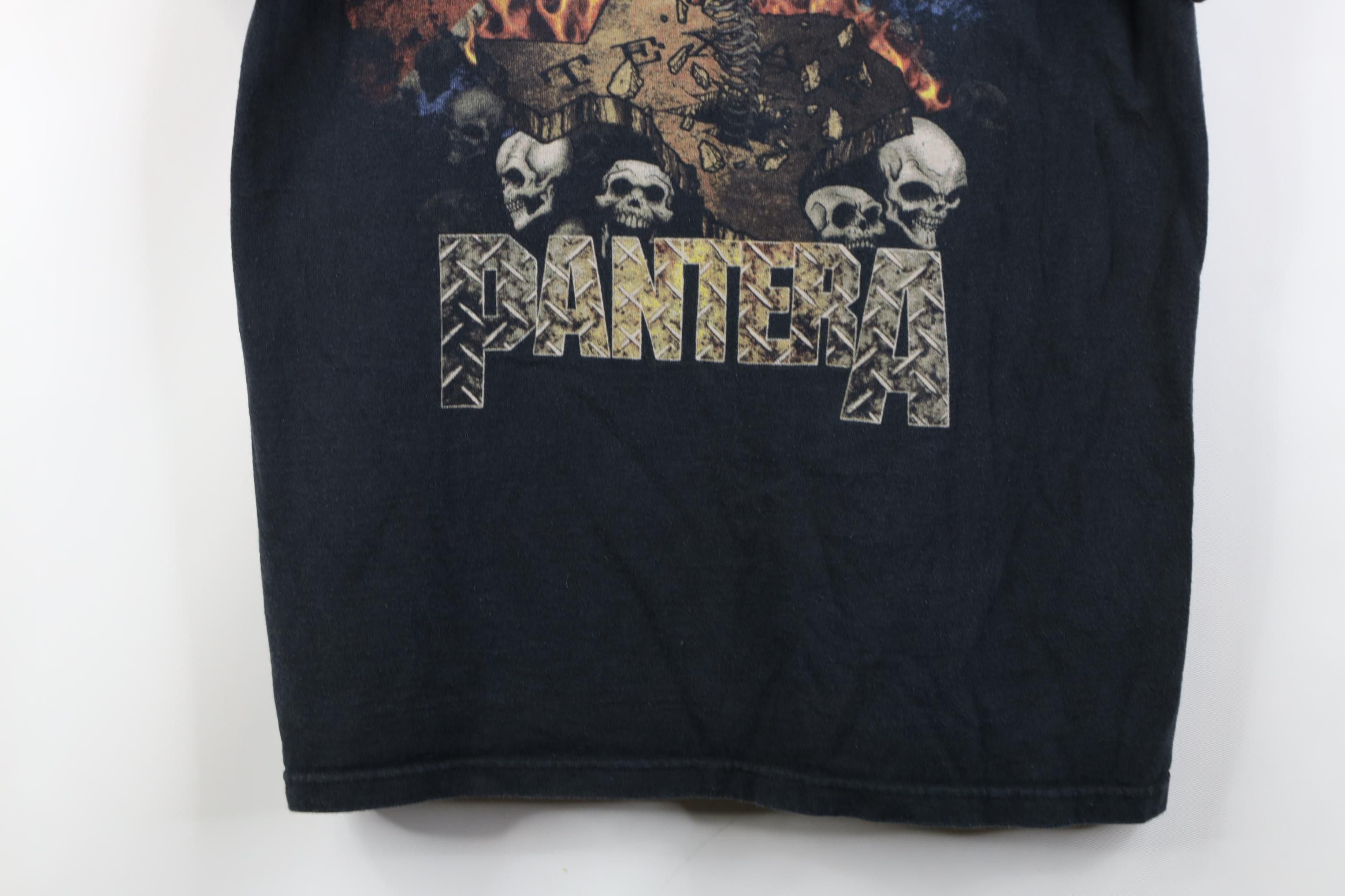 Vintage Vintage Snake Skull Texas Pantera Band T-Shirt Black Cotton Size US M / EU 48-50 / 2 - 3 Thumbnail