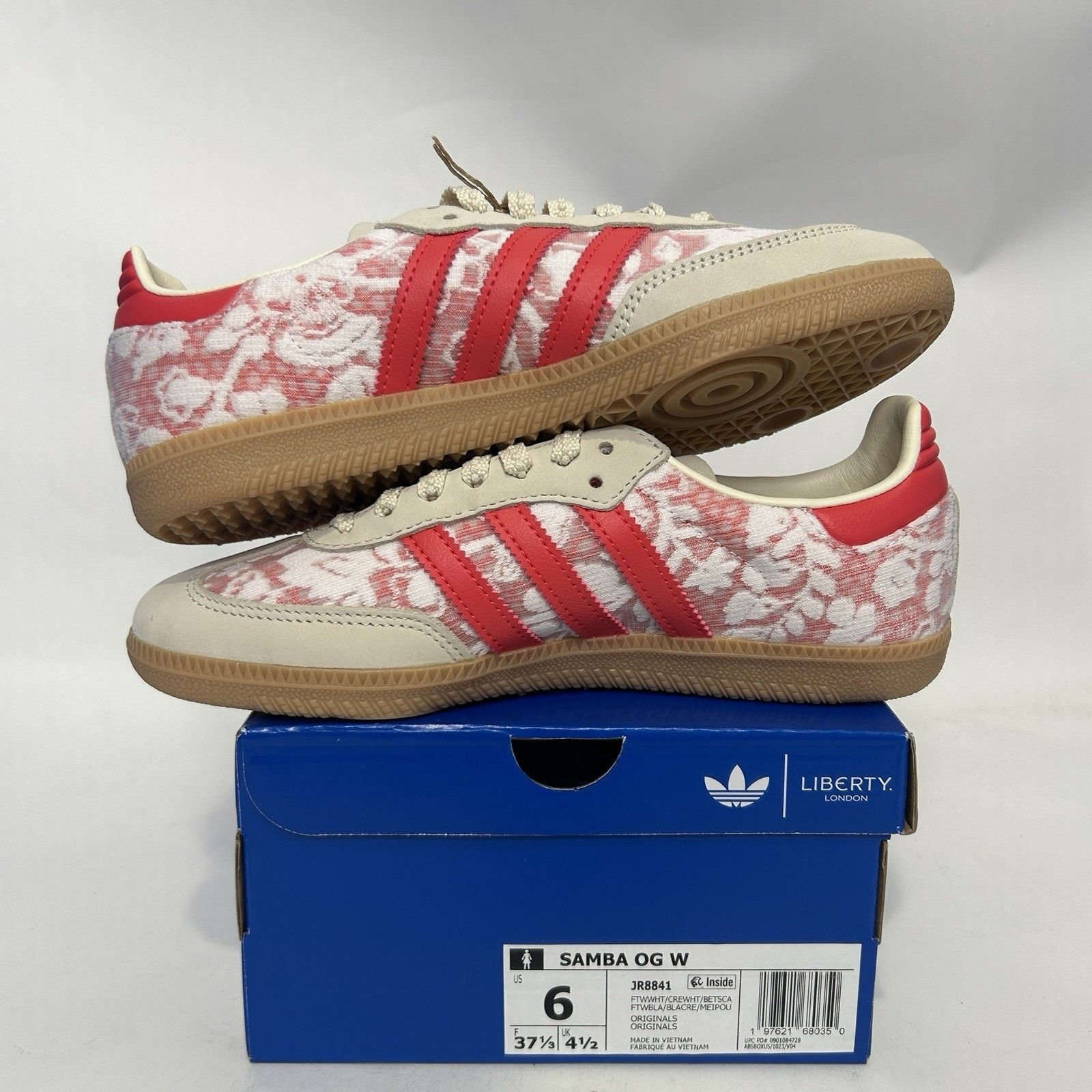 Adidas Adidas Samba OG X Liberty London - “Better Scarlet” JR8841 Size US 6 / IT 36 - 3 Thumbnail