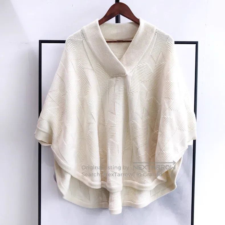 Hermes Hermes Beige Wool Cloak Sweater Size XXS / US 00 / IT 34 - 4 Thumbnail
