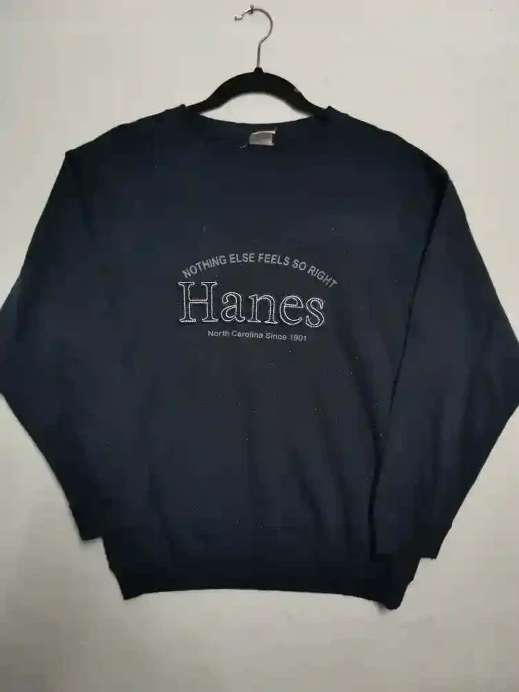 Hanes Vintage Hanes Big Logo Sweatshirt Size US L / EU 52-54 / 3 - 1 Thumbnail