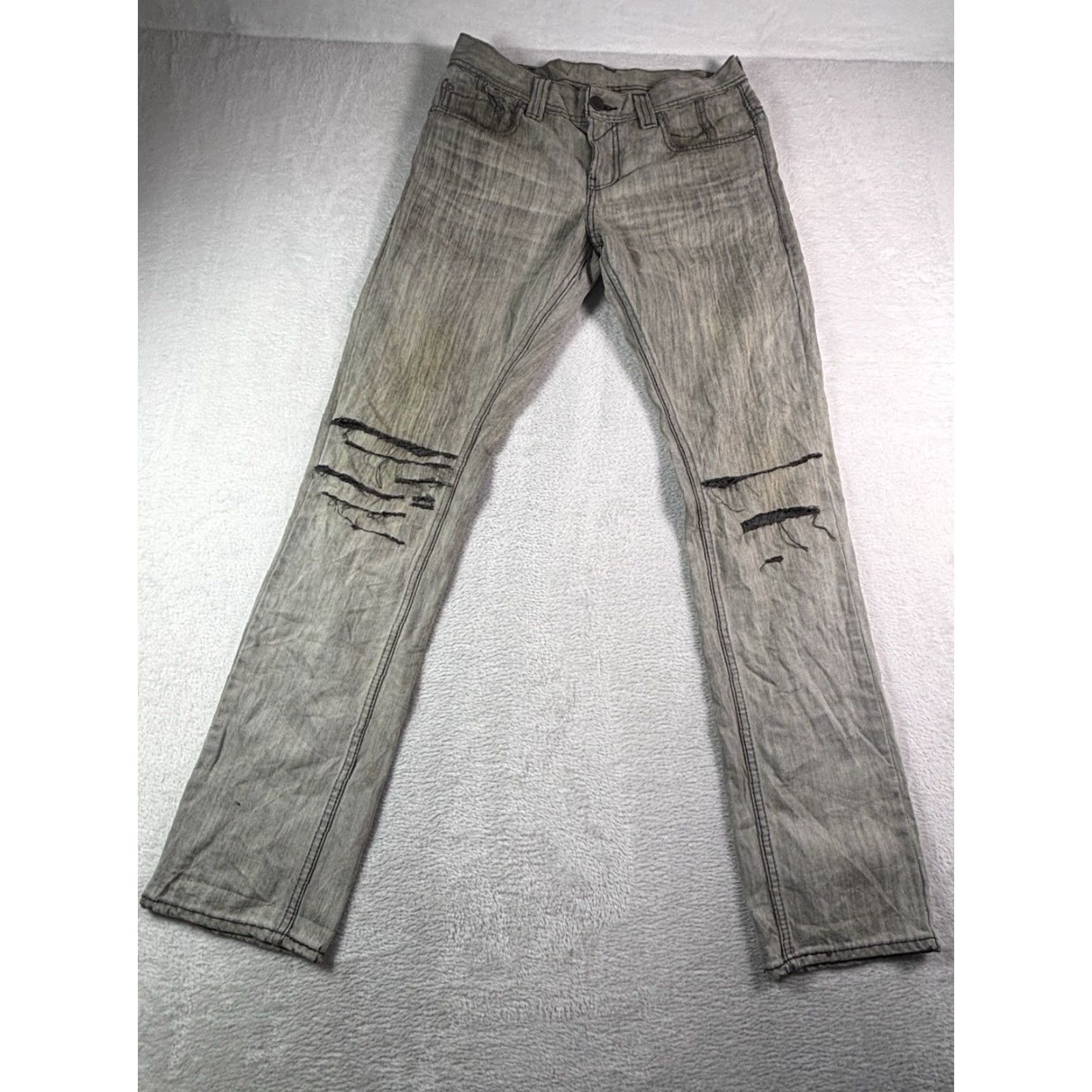 Levi's Levi's 511 Jeans Slim Skinny 29x32 Men Gray Distressed Charcoal Size US 29 - 2 Thumbnail
