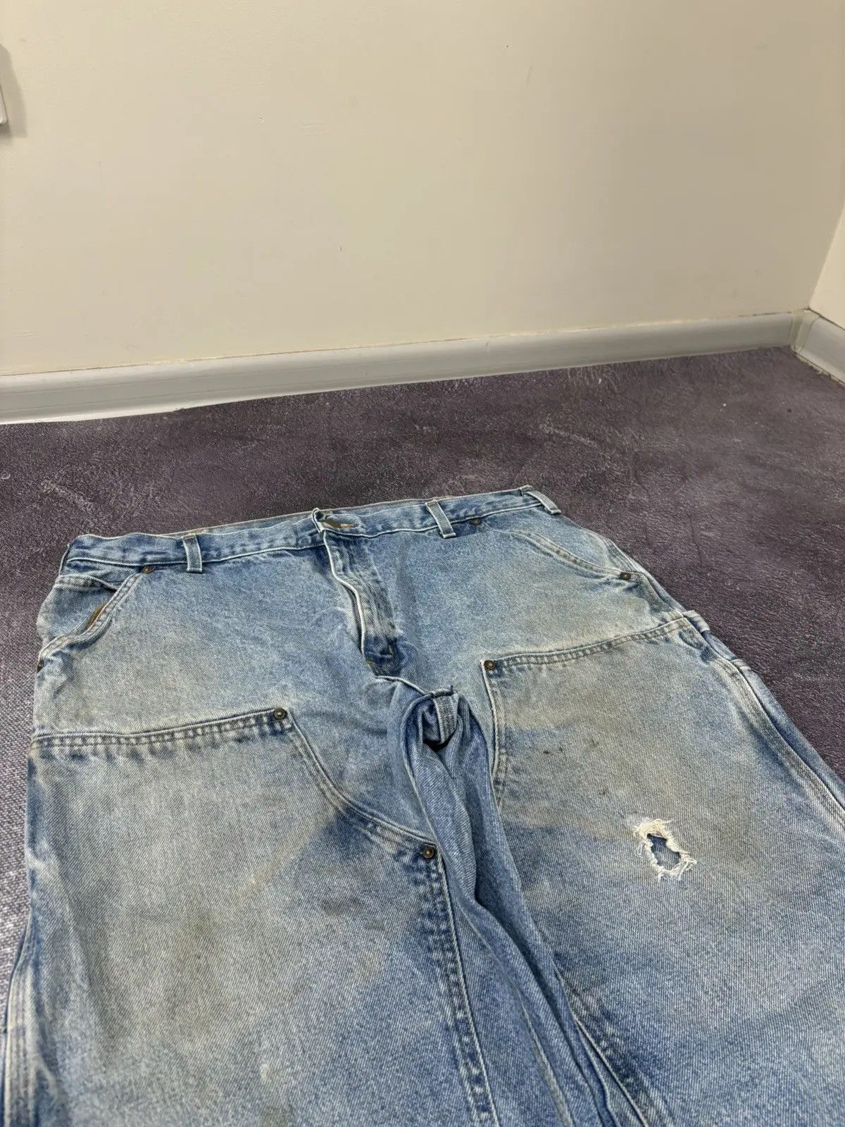 Carhartt × Vintage Vintage Carhartt Double Knee Denim Faded Hype Baggy Jeans Size US 38 / EU 54 - 4 Thumbnail