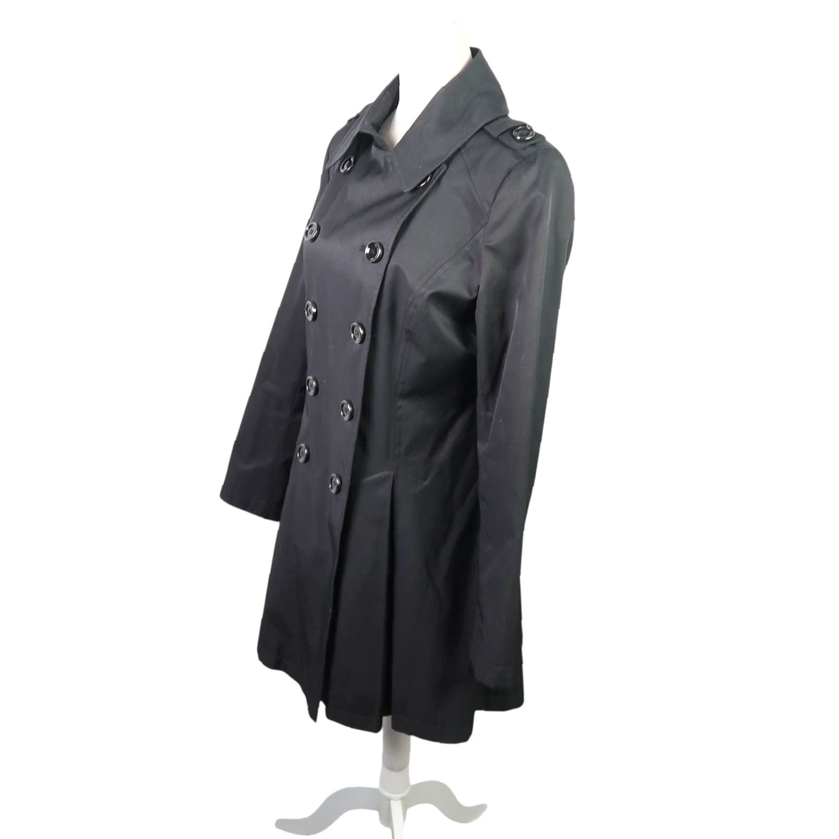 Vintage Via Spiga Peacoat Jacket Black Double-Breasted Button Small Womens Jacket Size S / US 4 / IT 40 - 3 Thumbnail