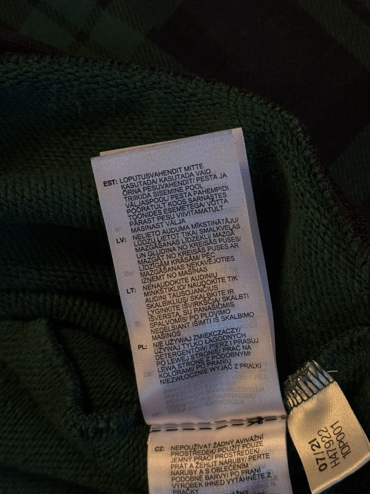 Adidas × Kith Kith x Adidas tartan checkered sweatshirt RARE Size US L / EU 52-54 / 3 - 9 Thumbnail