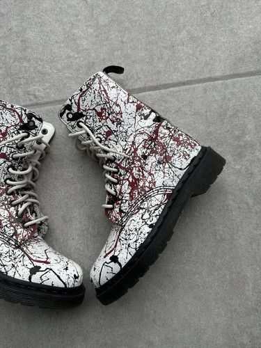 Dr. Martens Dr.Martens Womens Multicolor Leather Shoes Size US 7 / IT 37 - 4 Thumbnail