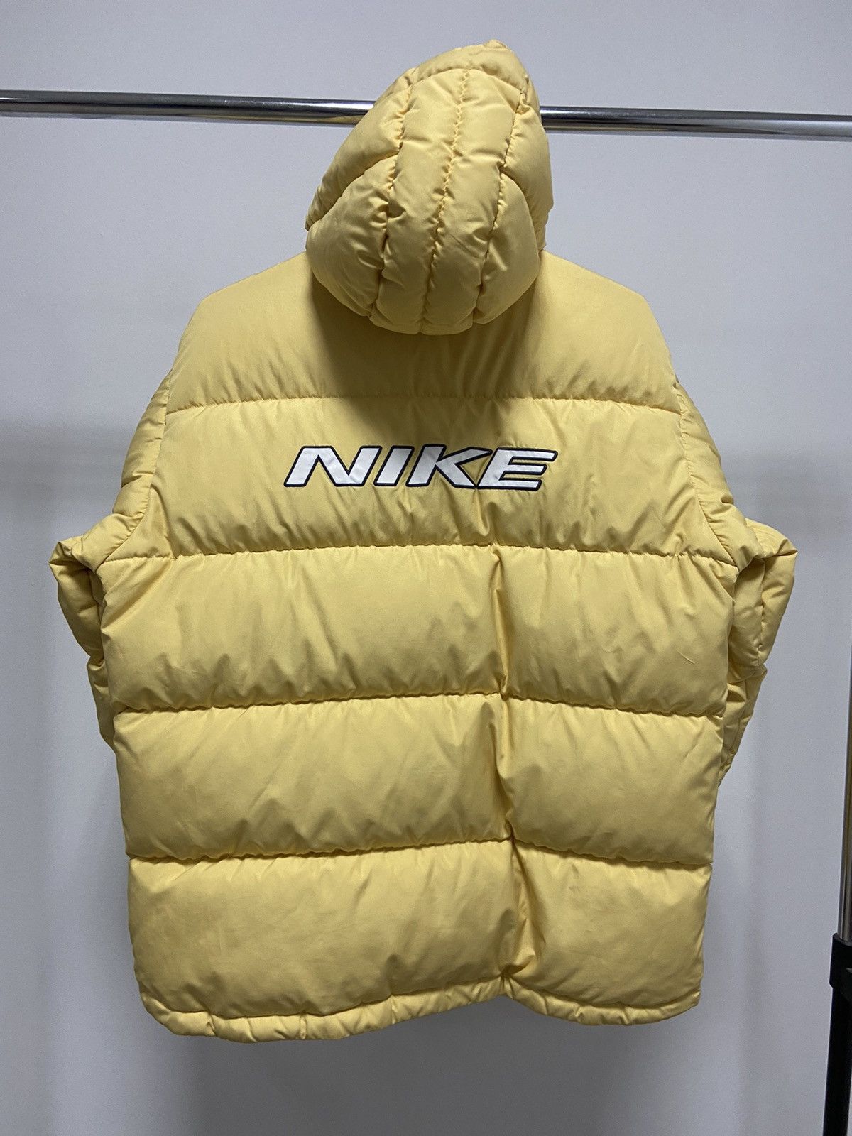 Nike × Vintage Nike Puffer Jacket Big spell out Logo Vintage Swoosh Hooded Size US S / EU 44-46 / 1 - 1 Thumbnail