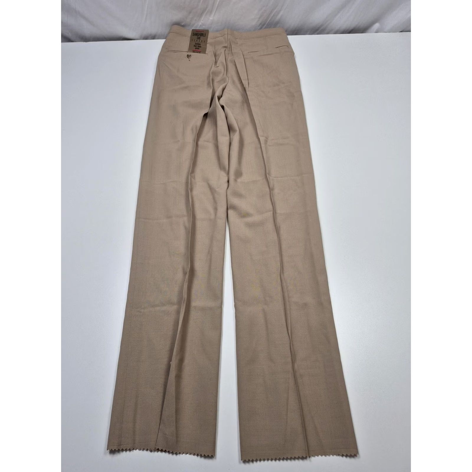 Vintage VINTAGE Sansabelt Dress Pants Mens 32x36 Beige Wool Pleated Unhemmed Pants Size US 32 / EU 48 - 7 Thumbnail