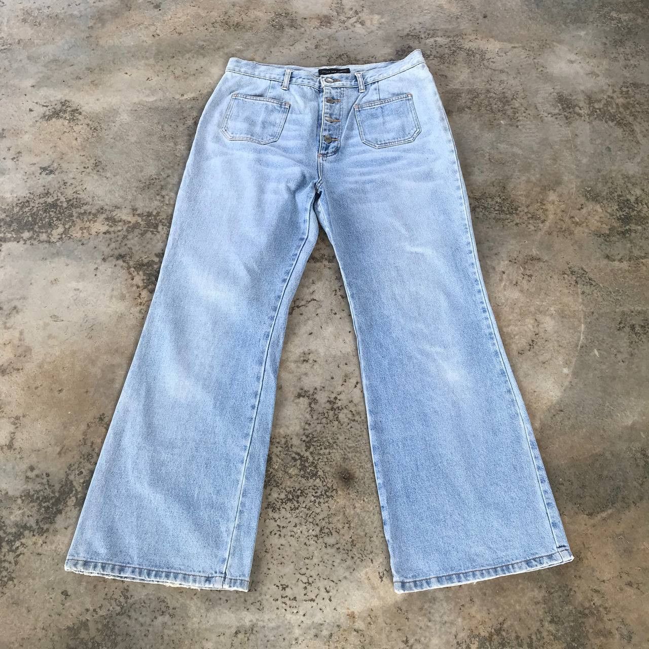 Japanese Brand W34x30 FLARED JAPAN JOUER AUX ECHECS BUSH JEAN LIGHTWASH Size US 34 / EU 50 - 7 Thumbnail