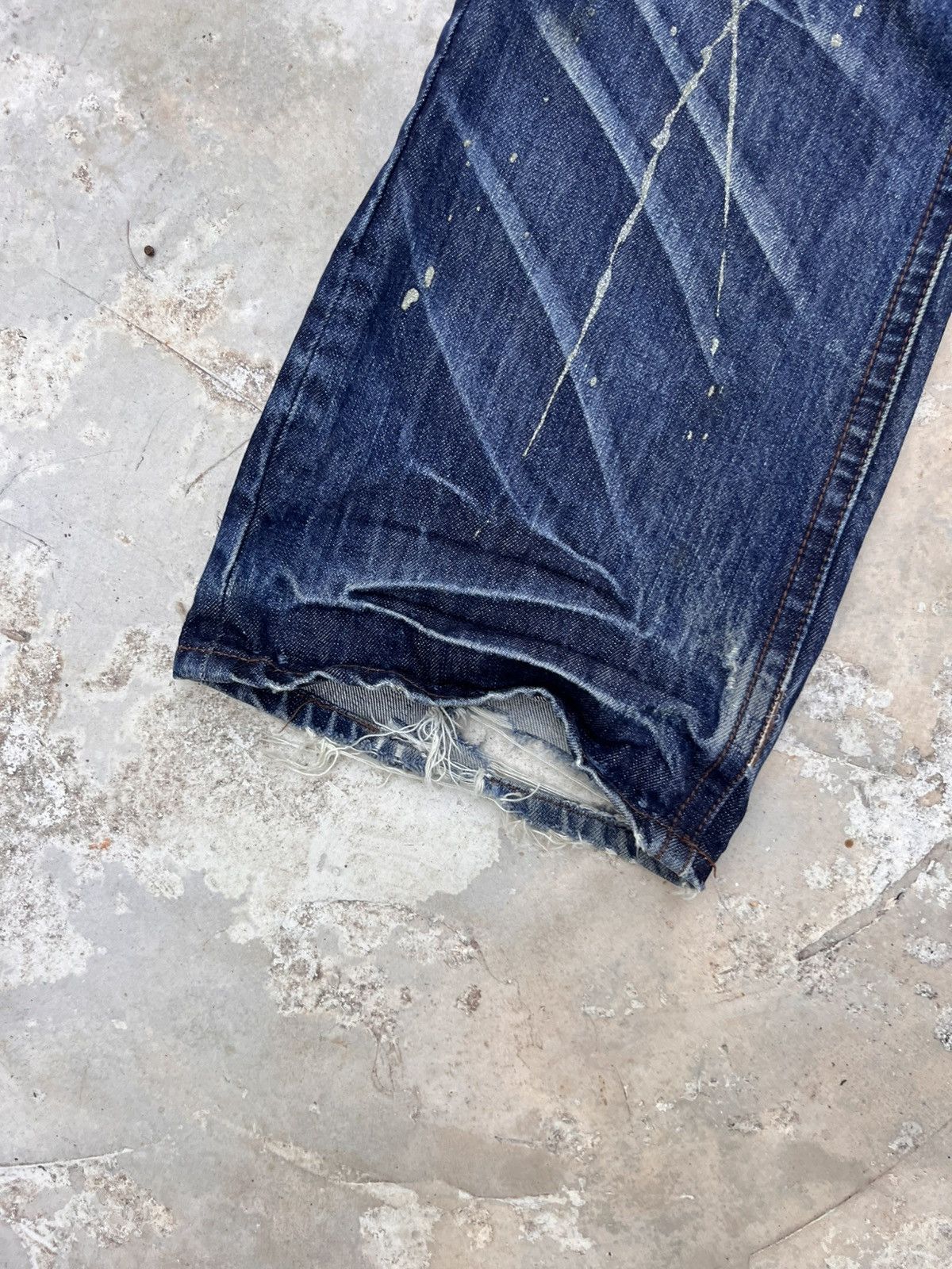 Japanese Brand 💥Semantic Design Skull Distressed Jeans Size US 31 - 12 Thumbnail