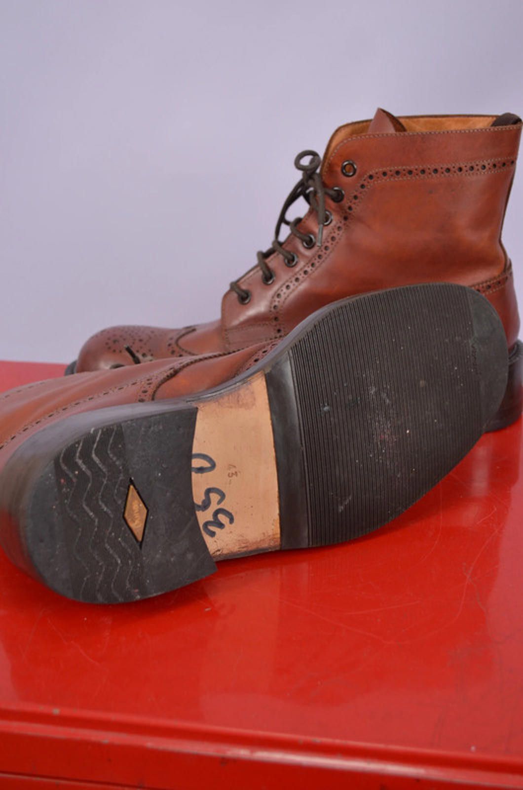 Conte of Florence Famous shoemaker in Florence 1969 brogue derby boots size 43 Size US 10 / EU 43 - 9 Thumbnail