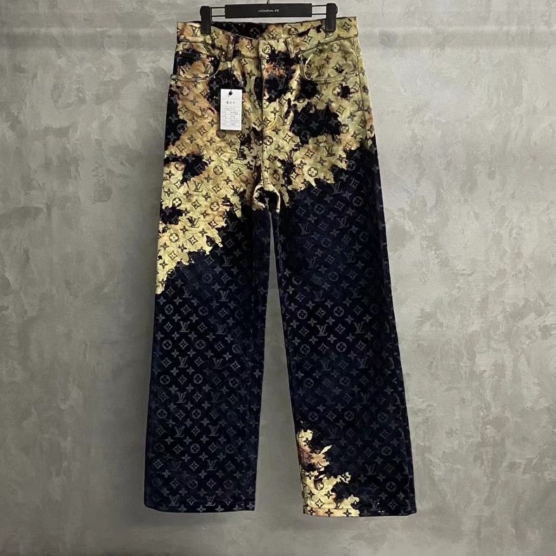 Louis Vuitton Black campfire print logo jeans 2502-Nextarr