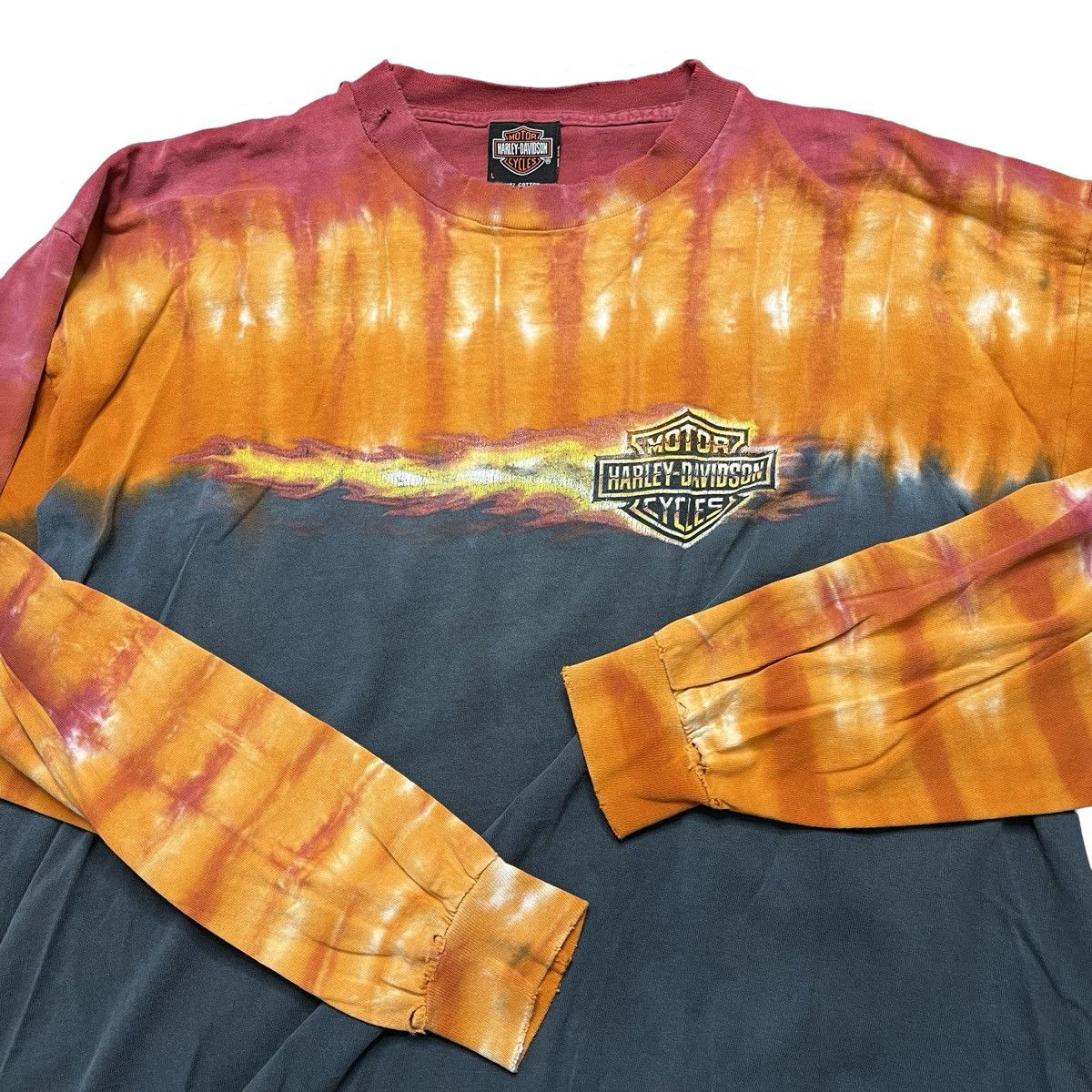 Harley Davidson × Vintage vintage thrashed tye dye harley davidson tshirt Size US L / EU 52-54 / 3 - 4 Thumbnail