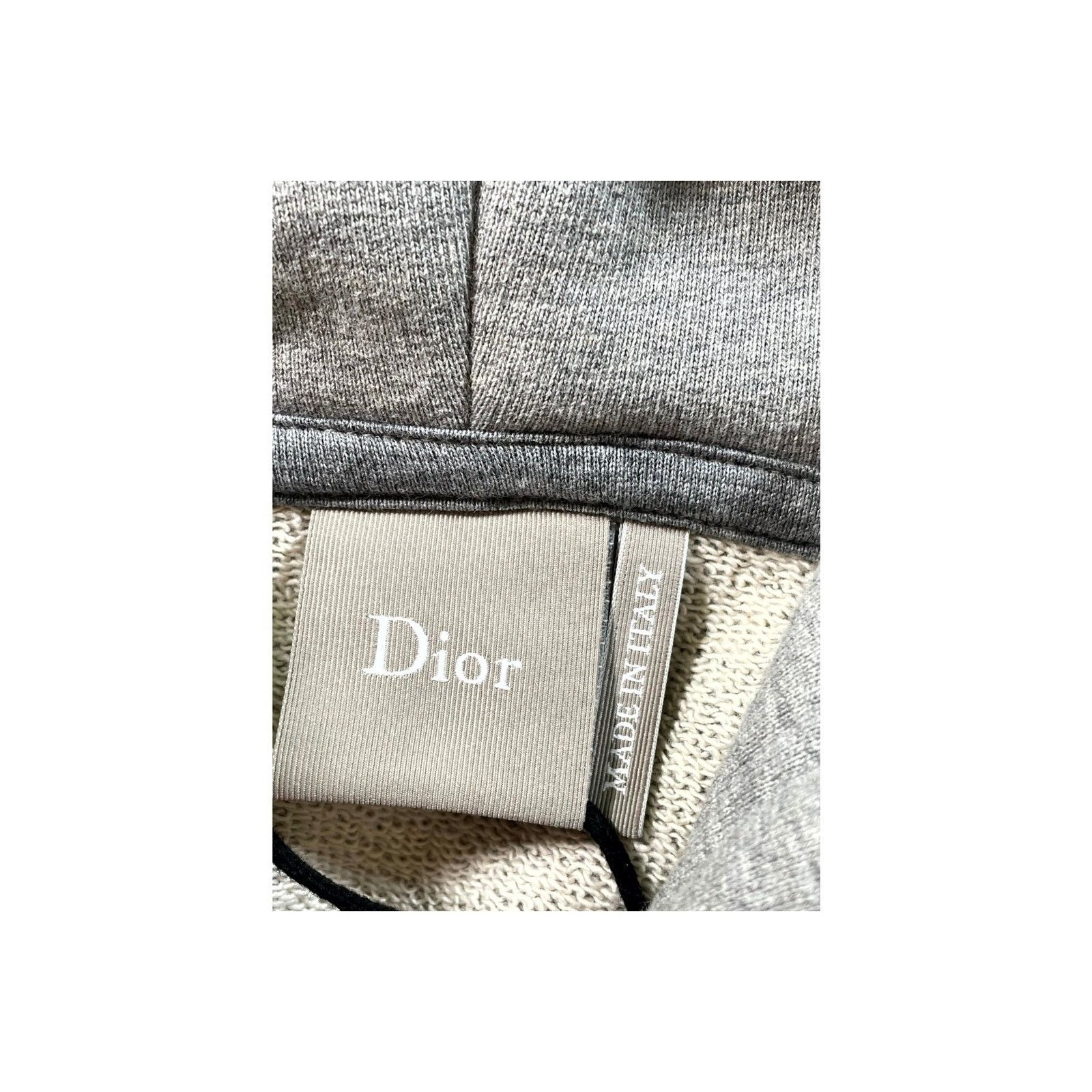 Dior Dior Embroidered Logo Grey & White Hoodie Size US M / EU 48-50 / 2 - 2 Thumbnail