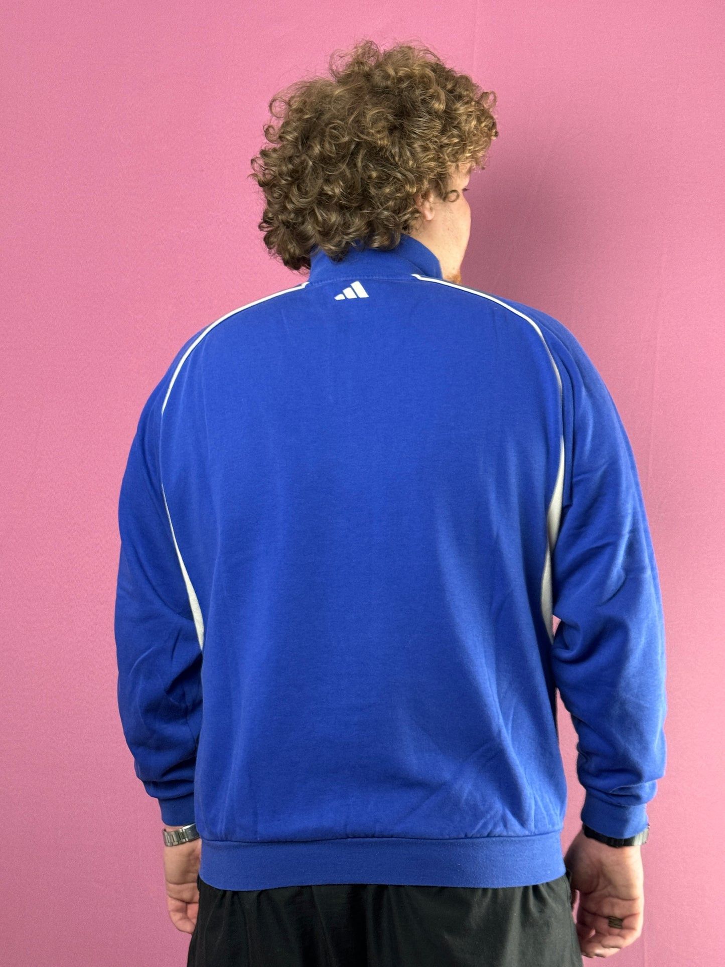 Adidas Adidas Vintage Men's Quarter Zip Sweatshirt - XXL Size US XXL / EU 58 / 5 - 3 Thumbnail