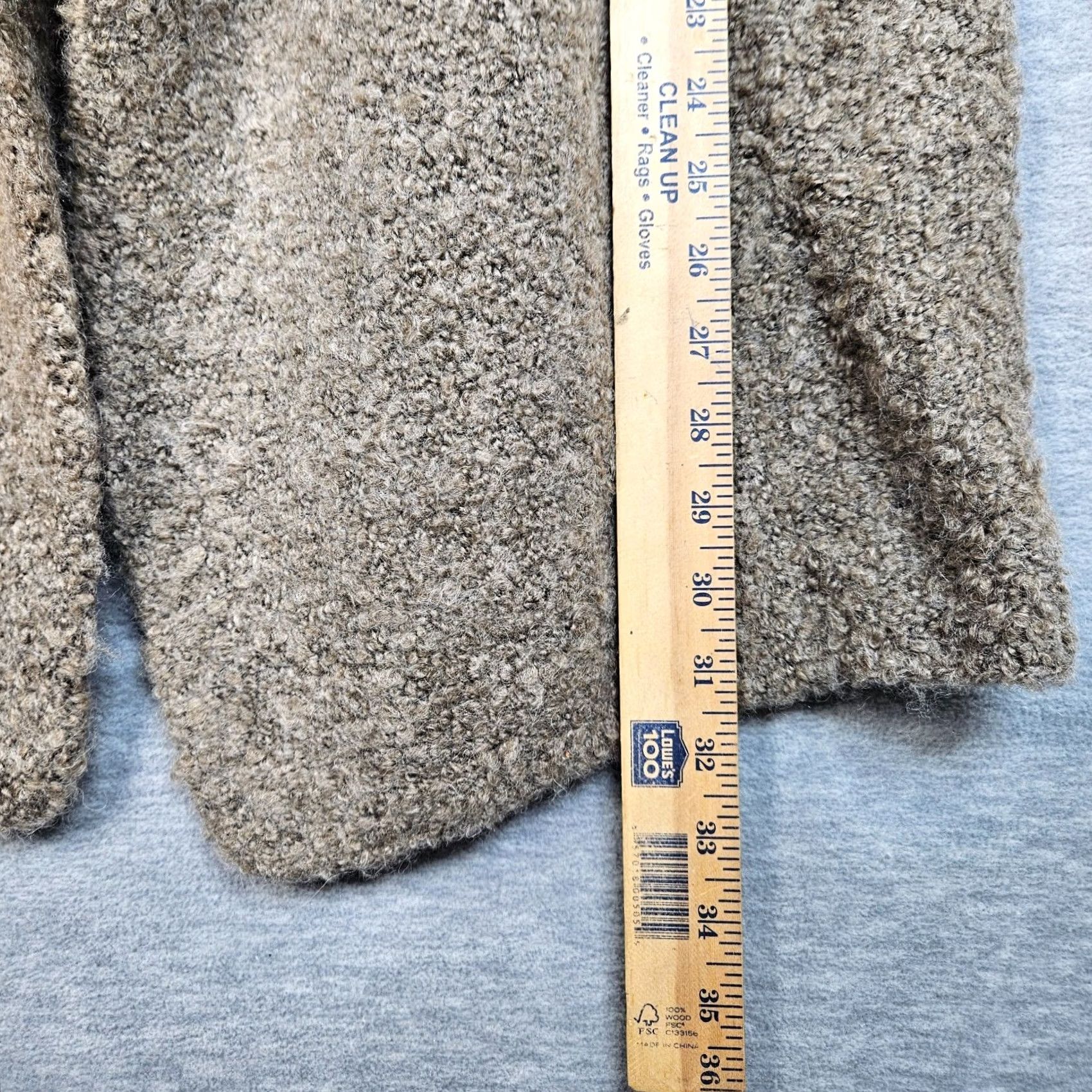 Joie JOIE Cardigan Womens Brown Beige Boucle Open Front Pockets Sz S Knit Regular V-Neck Solid Modern Fashion Sweater Size S / US 4 / IT 40 - 7 Thumbnail