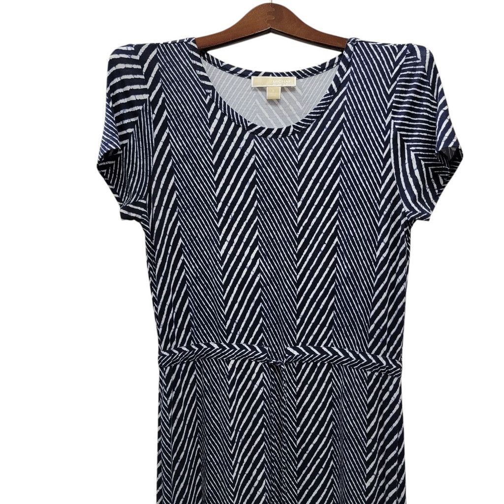 Michael Kors Michael Kors Women's Short Sleeves Blue Stripes Side Slit Size XS / US 0-2 / IT 36-38 - 6 Thumbnail
