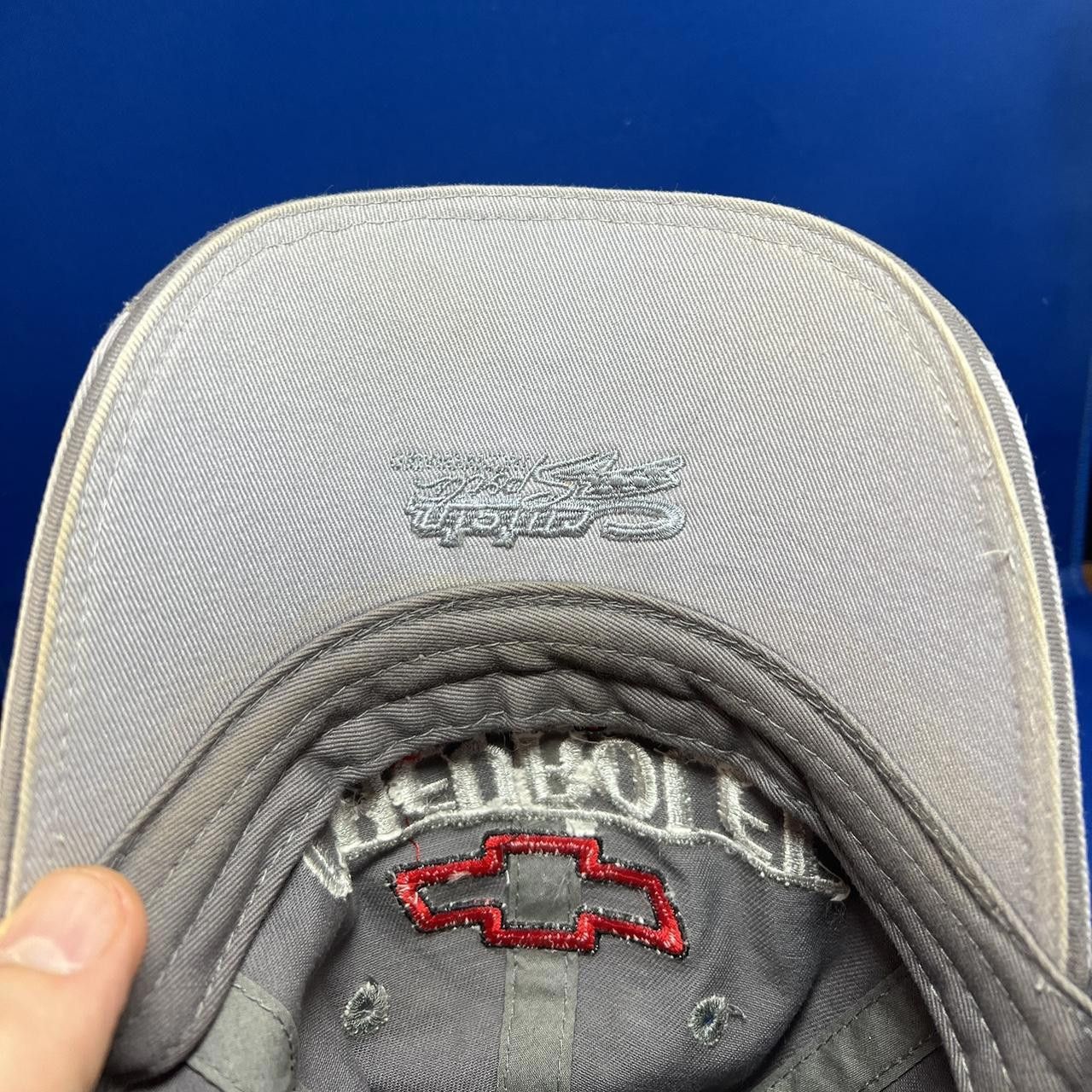Designer Chevrolet Racing Adjustable Cap - Gray Vintage Size ONE SIZE - 6 Thumbnail