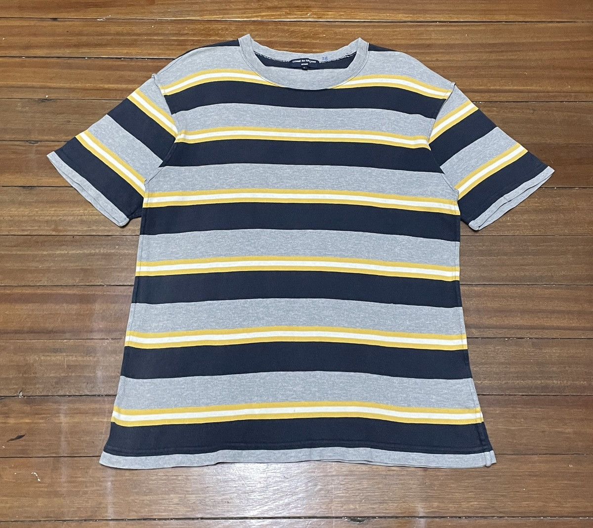 Comme des Garcons Homme Rare Vintage Comme Des Garcons Homme Stripe T-shirt 1990s Size US L / EU 52-54 / 3 - 1 Thumbnail