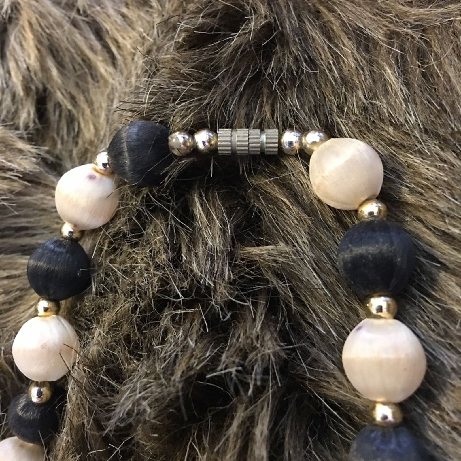 Vintage Vintage 70s silk wrapped bead necklace Size ONE SIZE - 7 Thumbnail