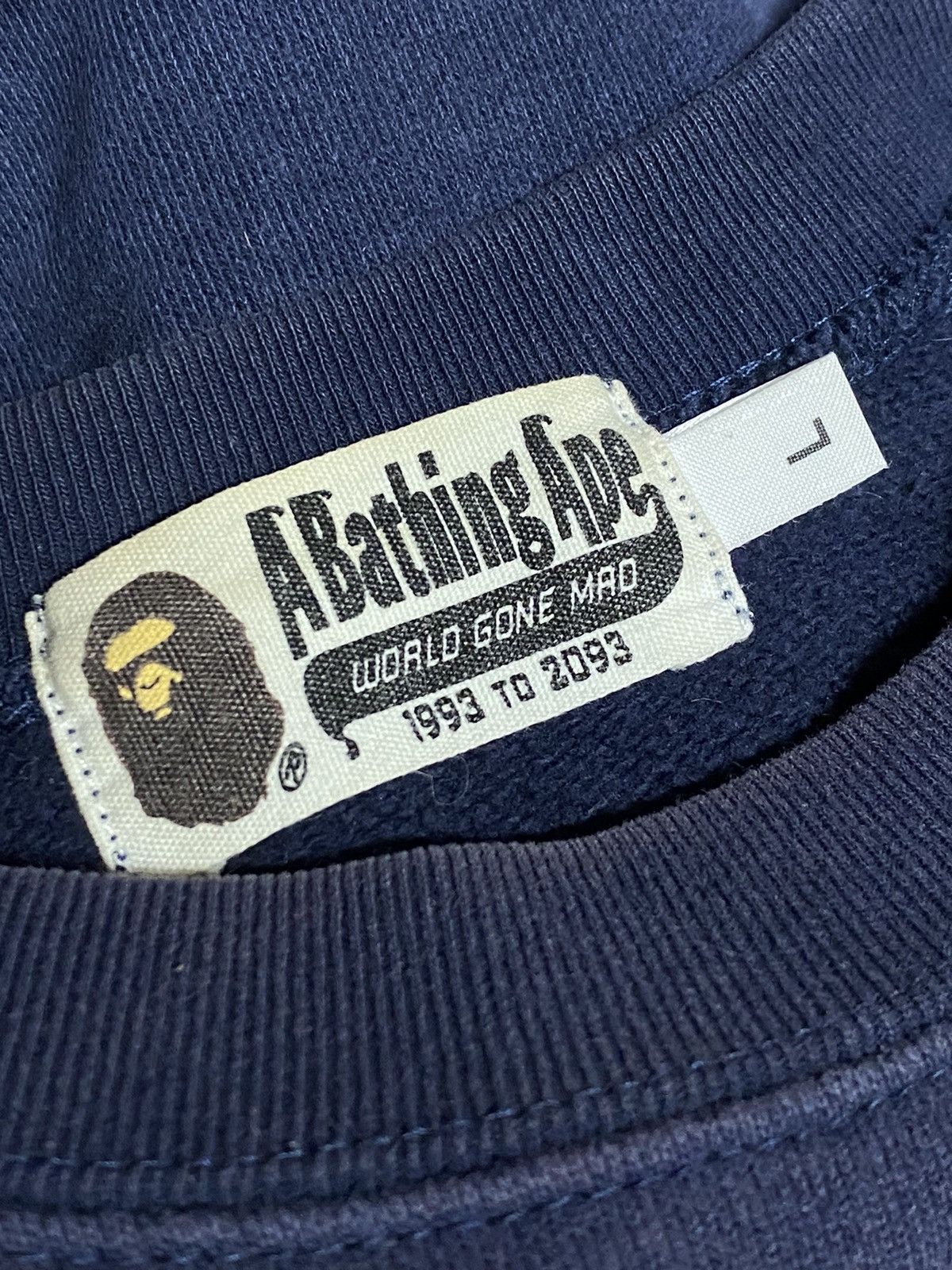 Bape Navy Bape Shark Face Crewneck Sweater Size US M / EU 48-50 / 2 - 5 Thumbnail