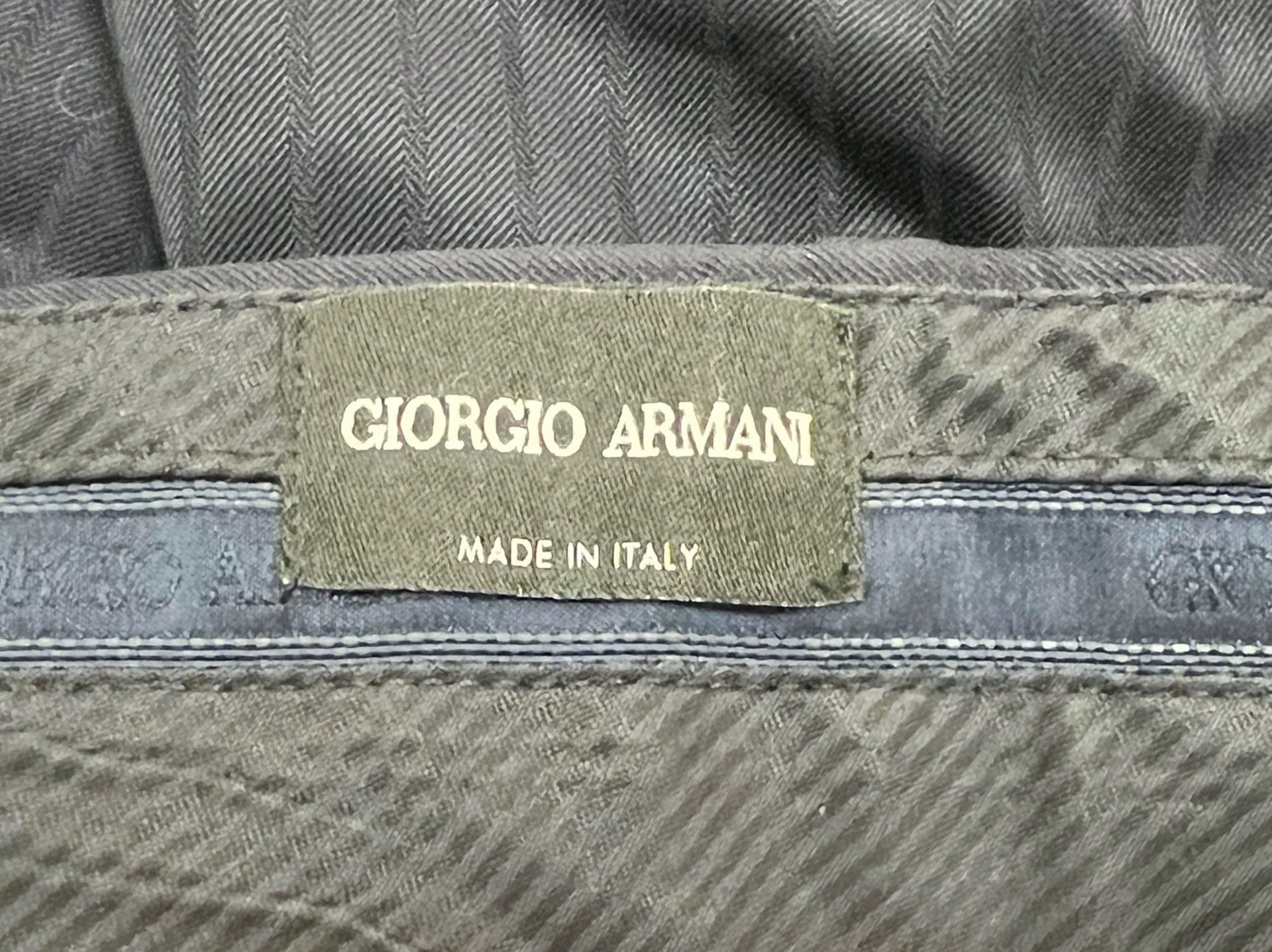 Armani Armani Custom Wool Suit Navy Stripe 54 (95New) Size 54R - 7 Thumbnail