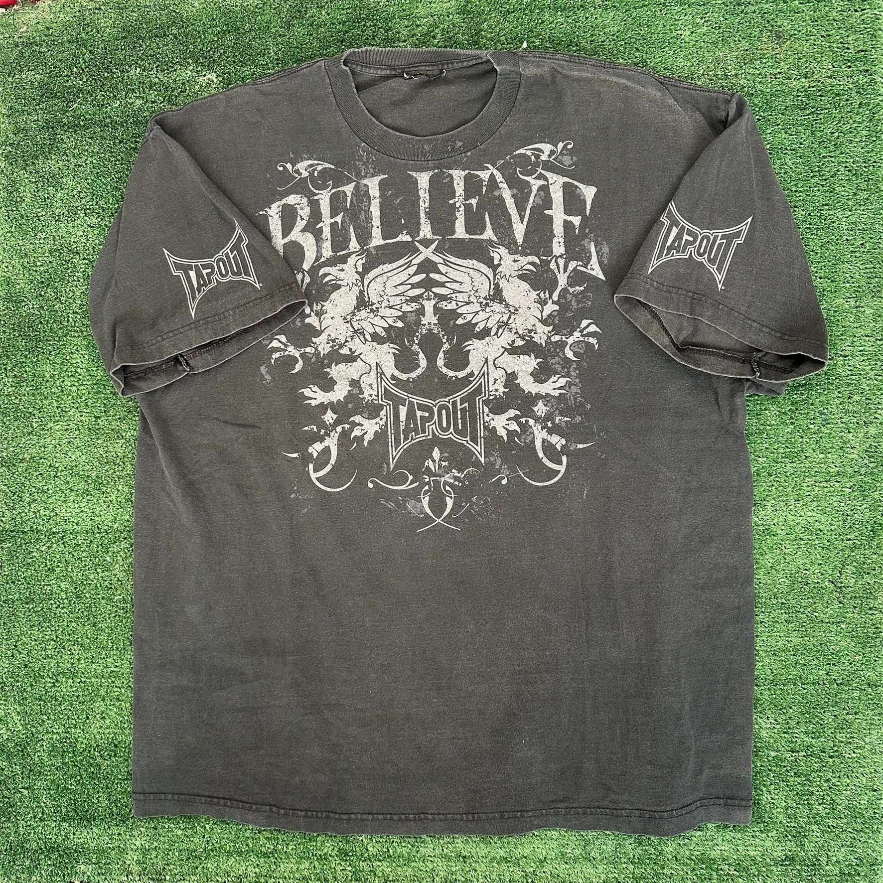 Tapout Vintage Y2K Tapout Believe T-Shirt MMA UFC Grunge Punk Boxy Size US XL / EU 56 / 4 - 1 Thumbnail