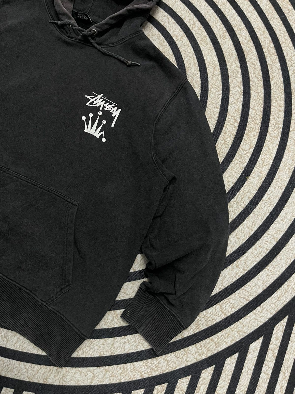 Stussy 2000s STUSSY CROWN SUN FADED HOODIE RARE DESIGN Size US M / EU 48-50 / 2 - 4 Thumbnail