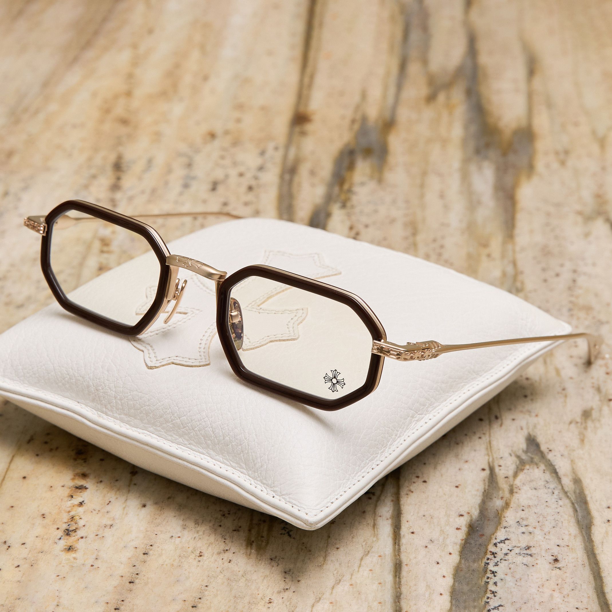 Chrome Hearts CHROME HEARTS STYLIDA CLASSIC BROWN/MATTE GOLD PLATED Size ONE SIZE - 1 Thumbnail