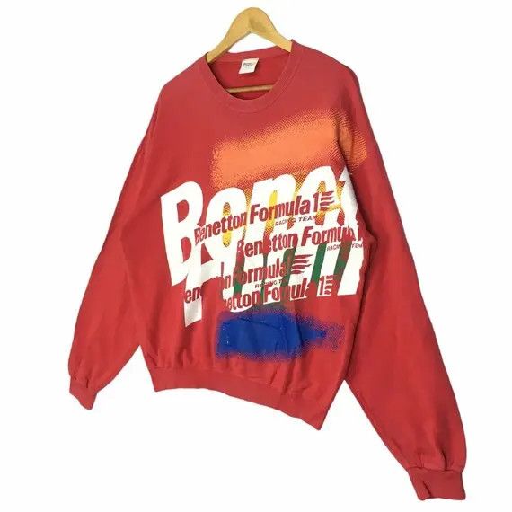 Benetton Vtg 80' BENETTON FORMULA 1 Racing Team Sweatshirt Grand Prix Size US L / EU 52-54 / 3 - 4 Thumbnail
