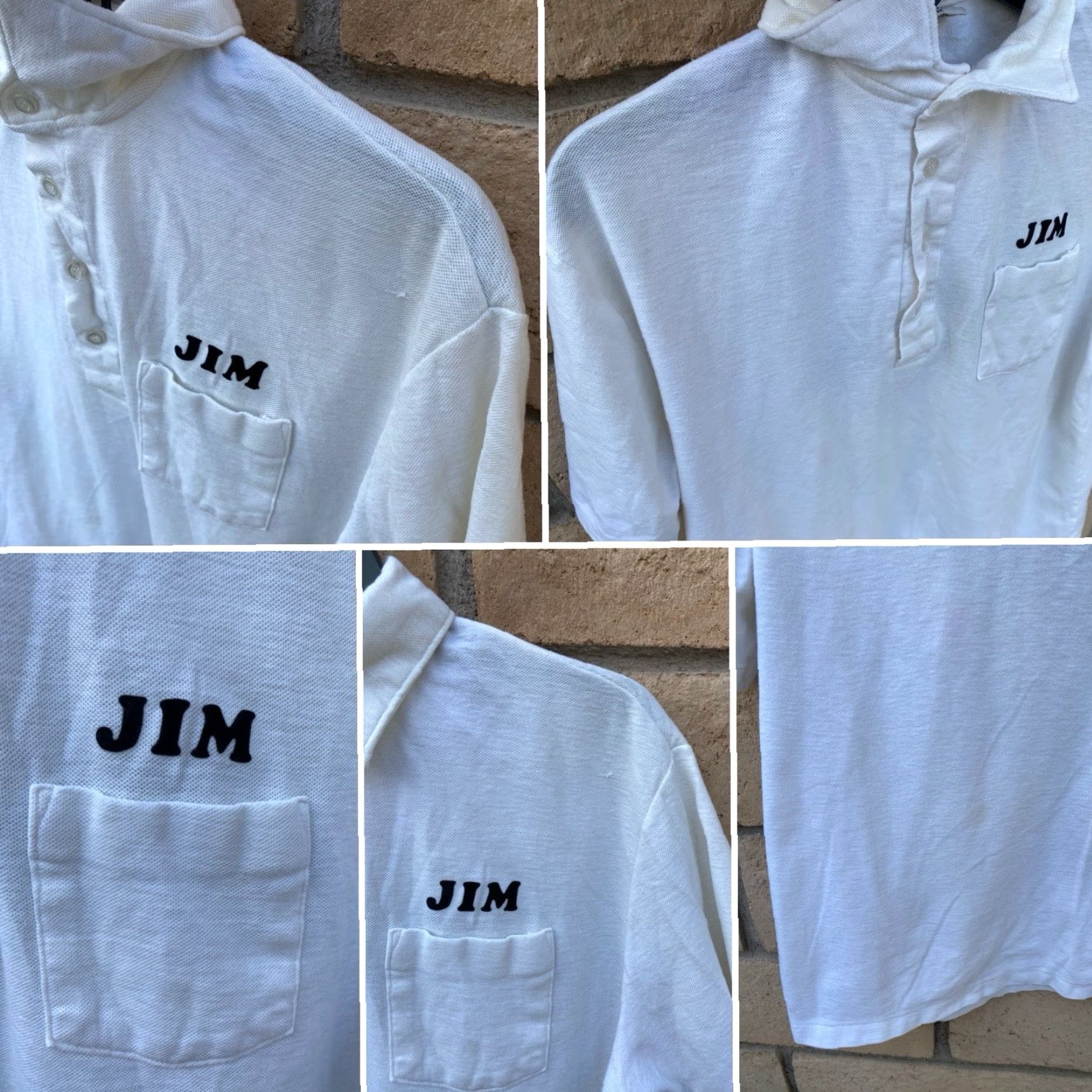 Vintage VINTAGE Print Ons Polo Shirt Golf Golfing Golfer RLGA Graphic Pocket XL White Mens Shirt 1970s 1980s Size US XL / EU 56 / 4 - 6 Thumbnail