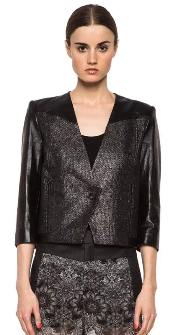 Helmut Lang HELMUT LANG size2 Metallic sheepskin simple style coat Size M / US 6-8 / IT 42-44 - 8 Thumbnail