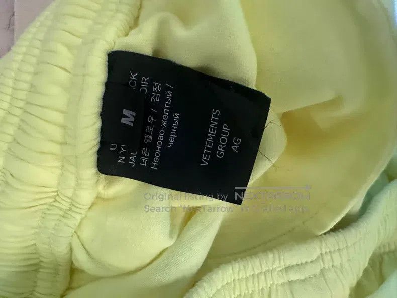 Vetements VETEMENTS size M Sanskrit Fluorescent Green Shorts Size US 27 - 4 Thumbnail