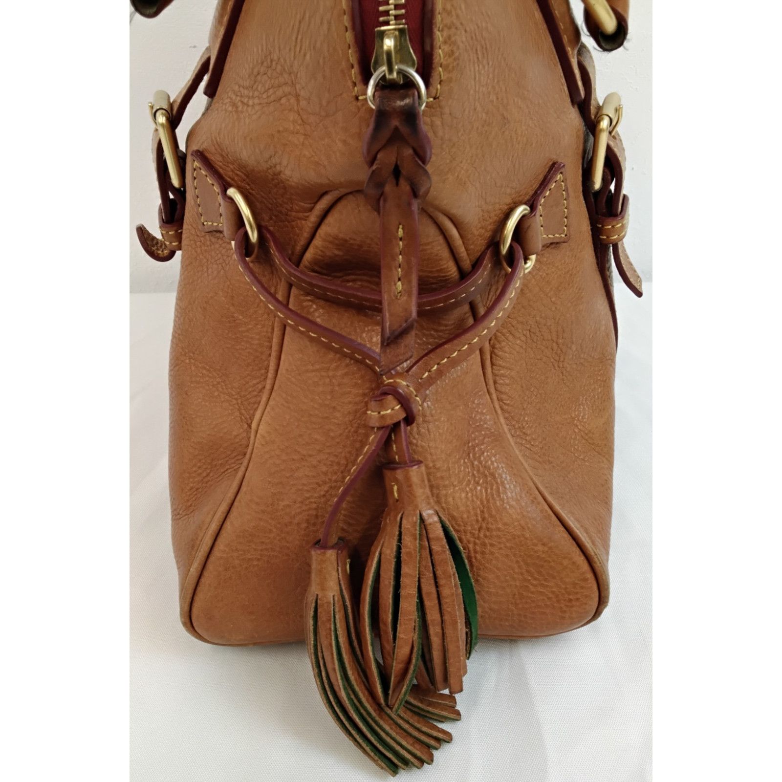 Dooney & Bourke Dooney & Bourke Italian Leather Satchel Bag Brown Purse Size ONE SIZE - 6 Thumbnail