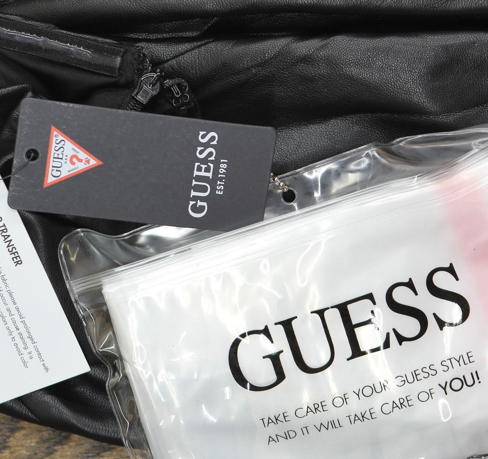 Guess Guess Faux Leather Tanya Strapless Mini Dress Jet Black 10 Size L / US 10 / IT 46 - 4 Thumbnail