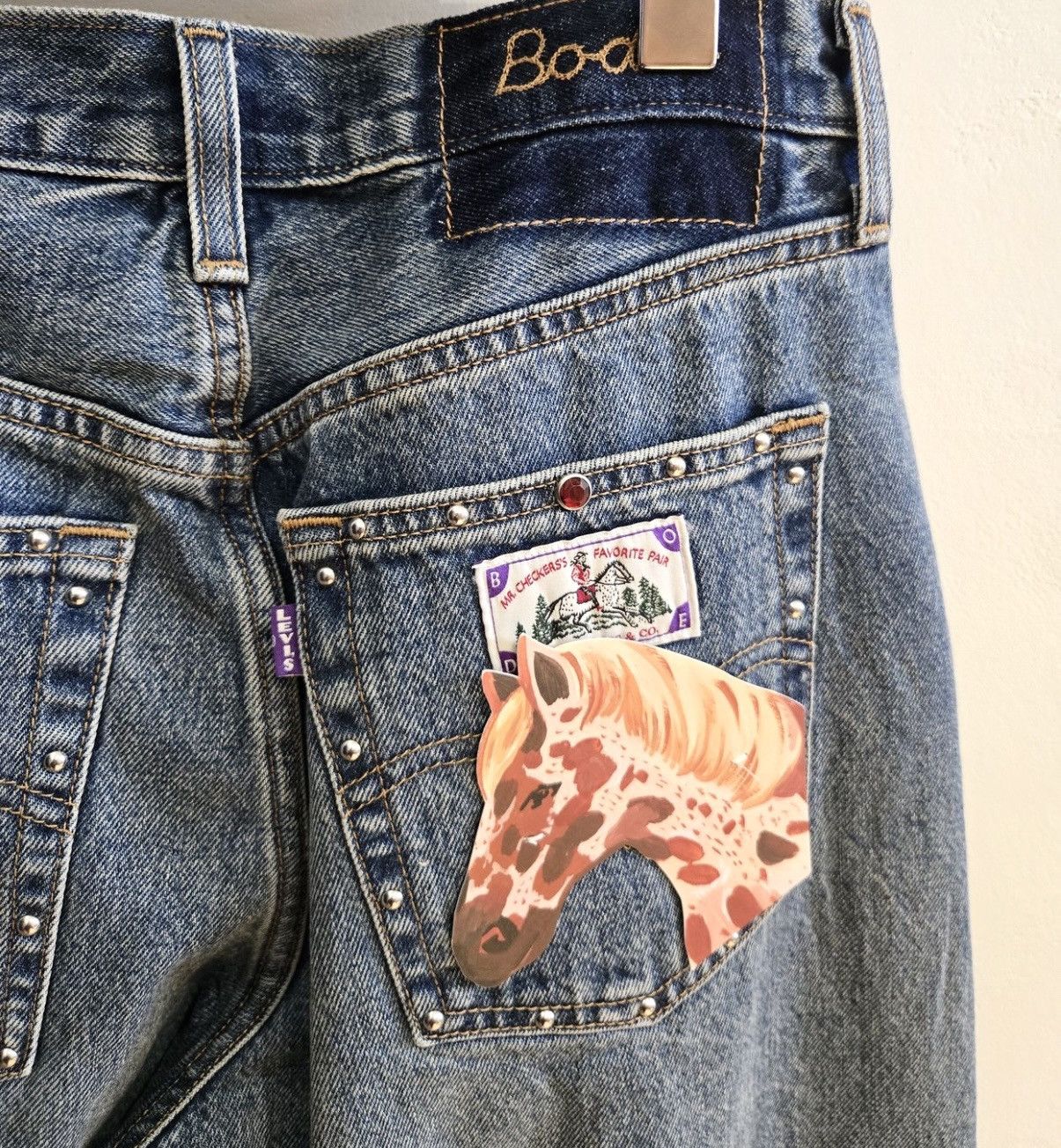 Bode Bode x Levis Barrel Racer Studded Denim Jeans 30 [NEW] Size US 30 / EU 46 - 6 Thumbnail