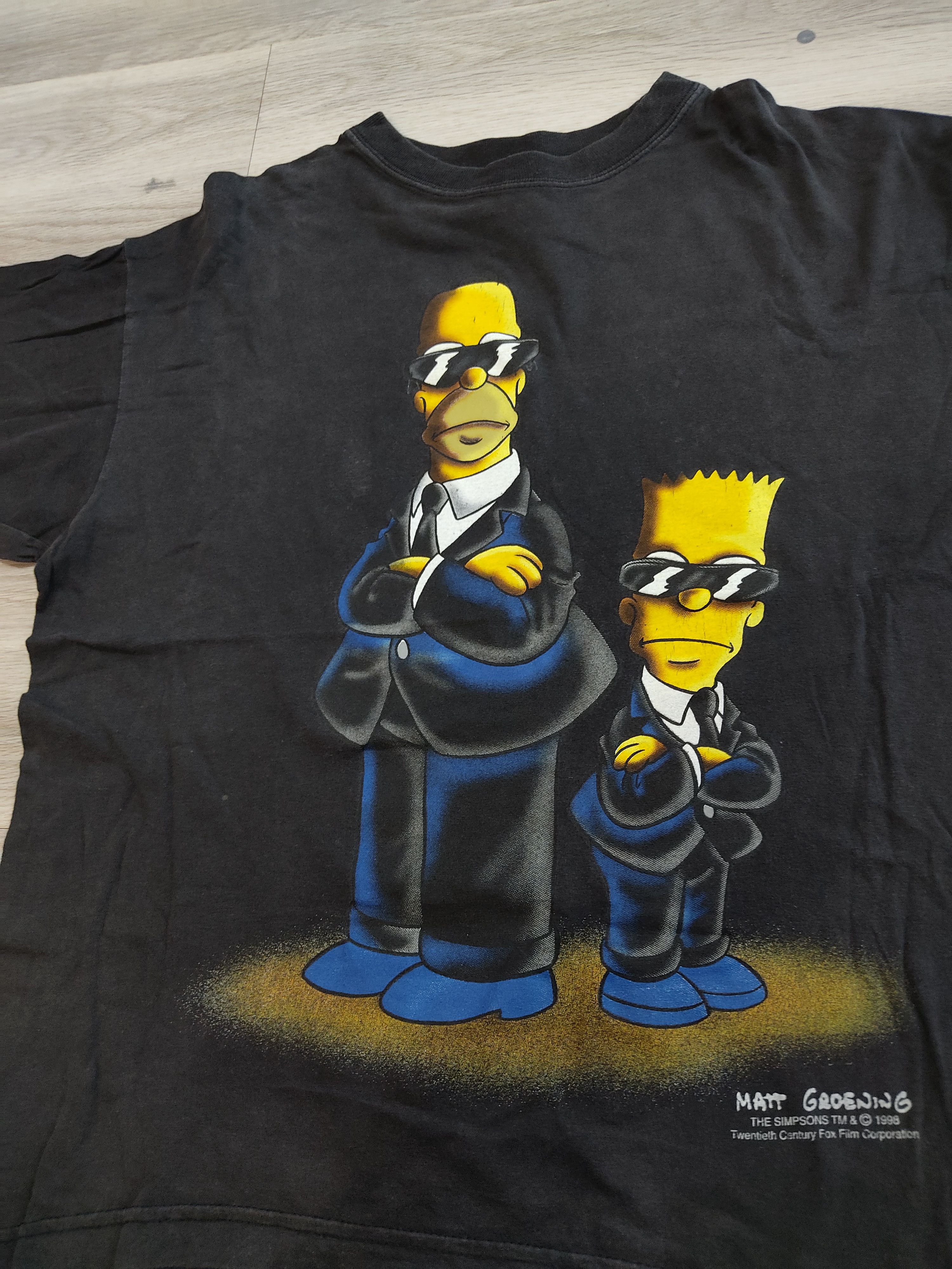 Vintage THE SIMPSONS MEN IN BLACK 1998 Size US M / EU 48-50 / 2 - 1 Thumbnail
